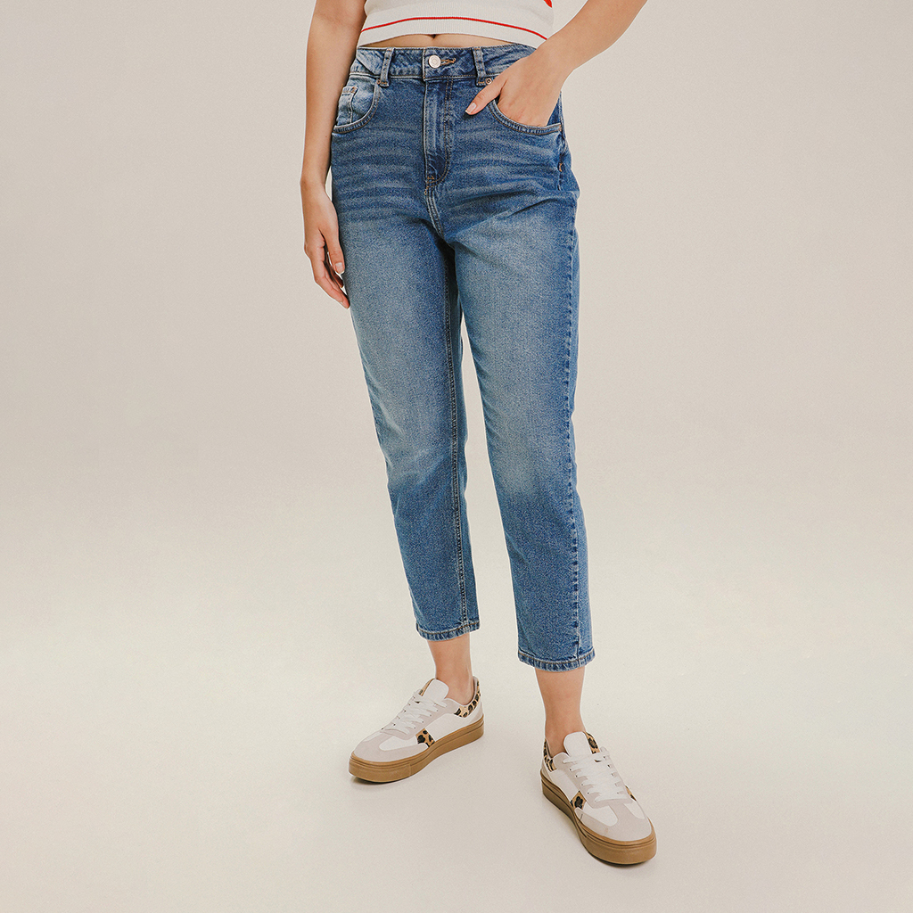 Jeans Mom Fit Azul Acero 6 Jeans Mom Fit Azul Acero