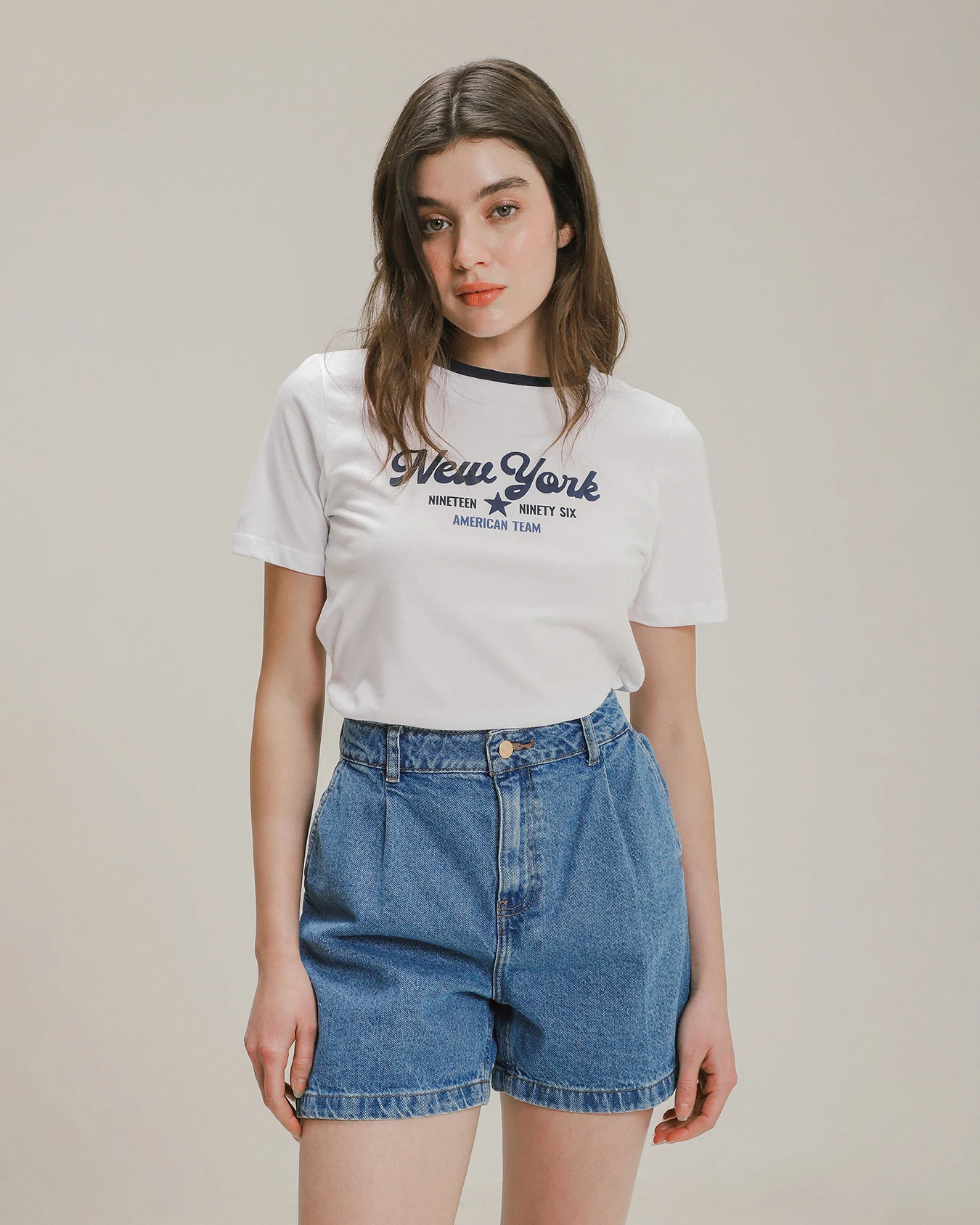 Short Loose Azul Acero