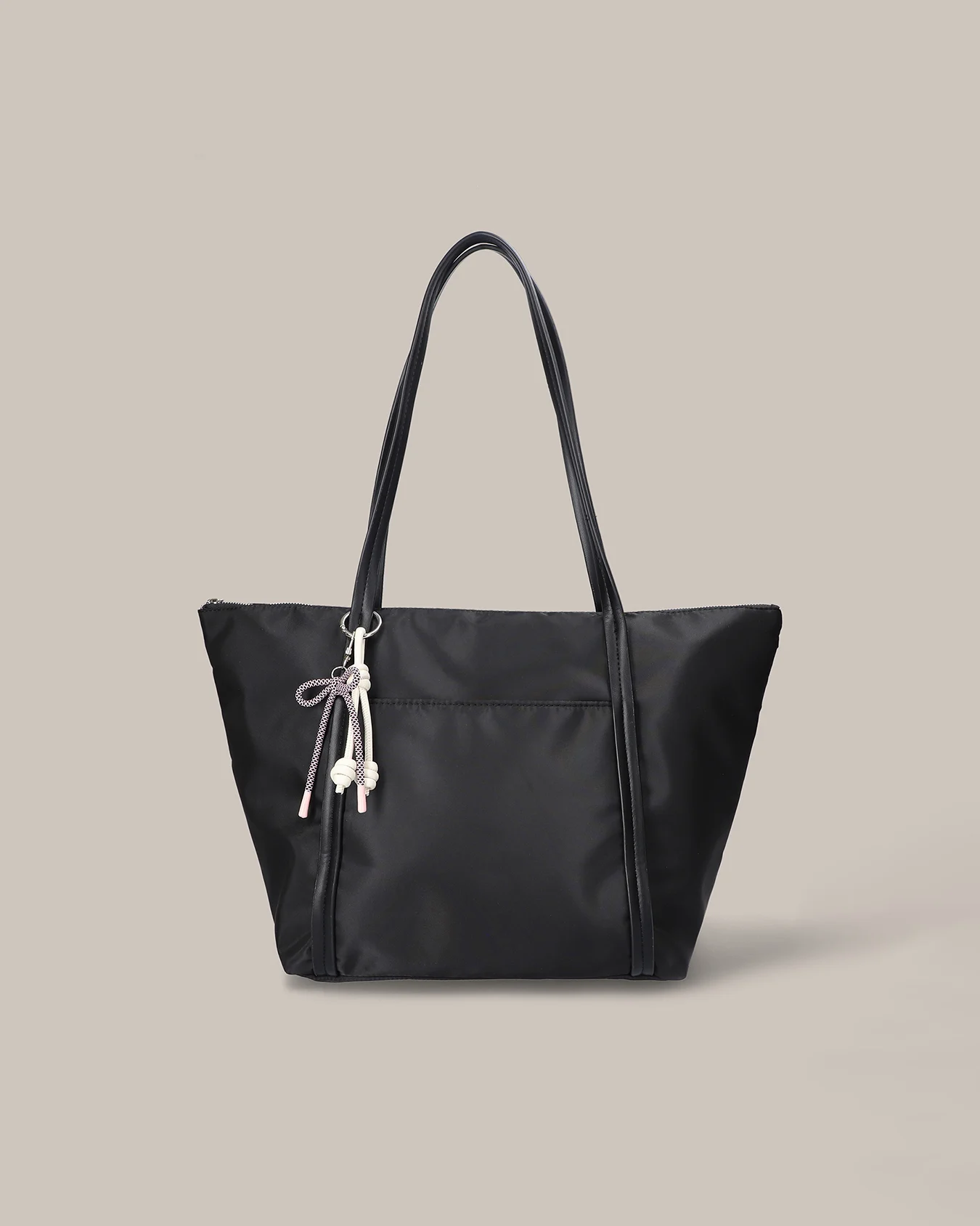 Bolso Shopper Negro Lazo
