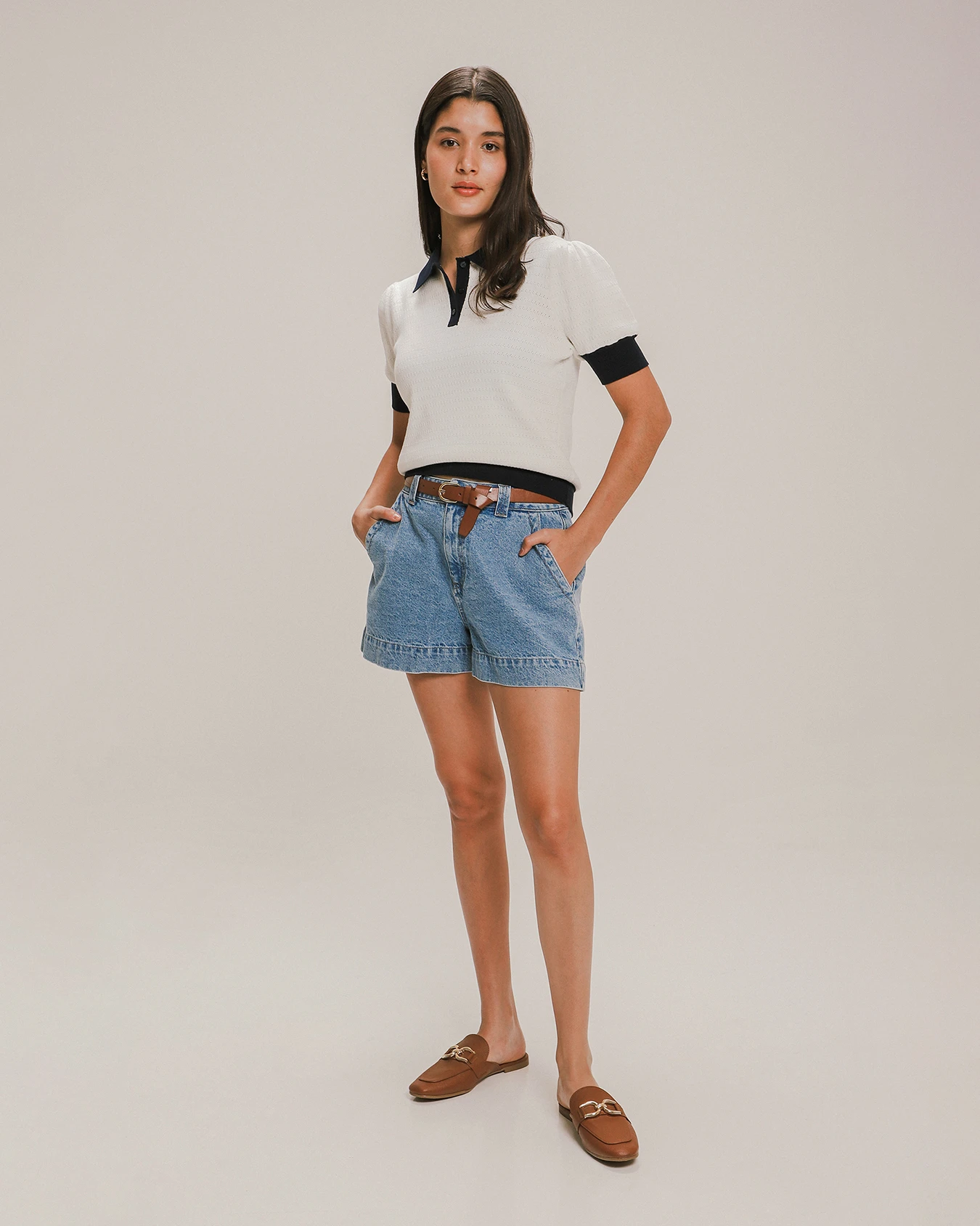 Short De Mezclilla Marino