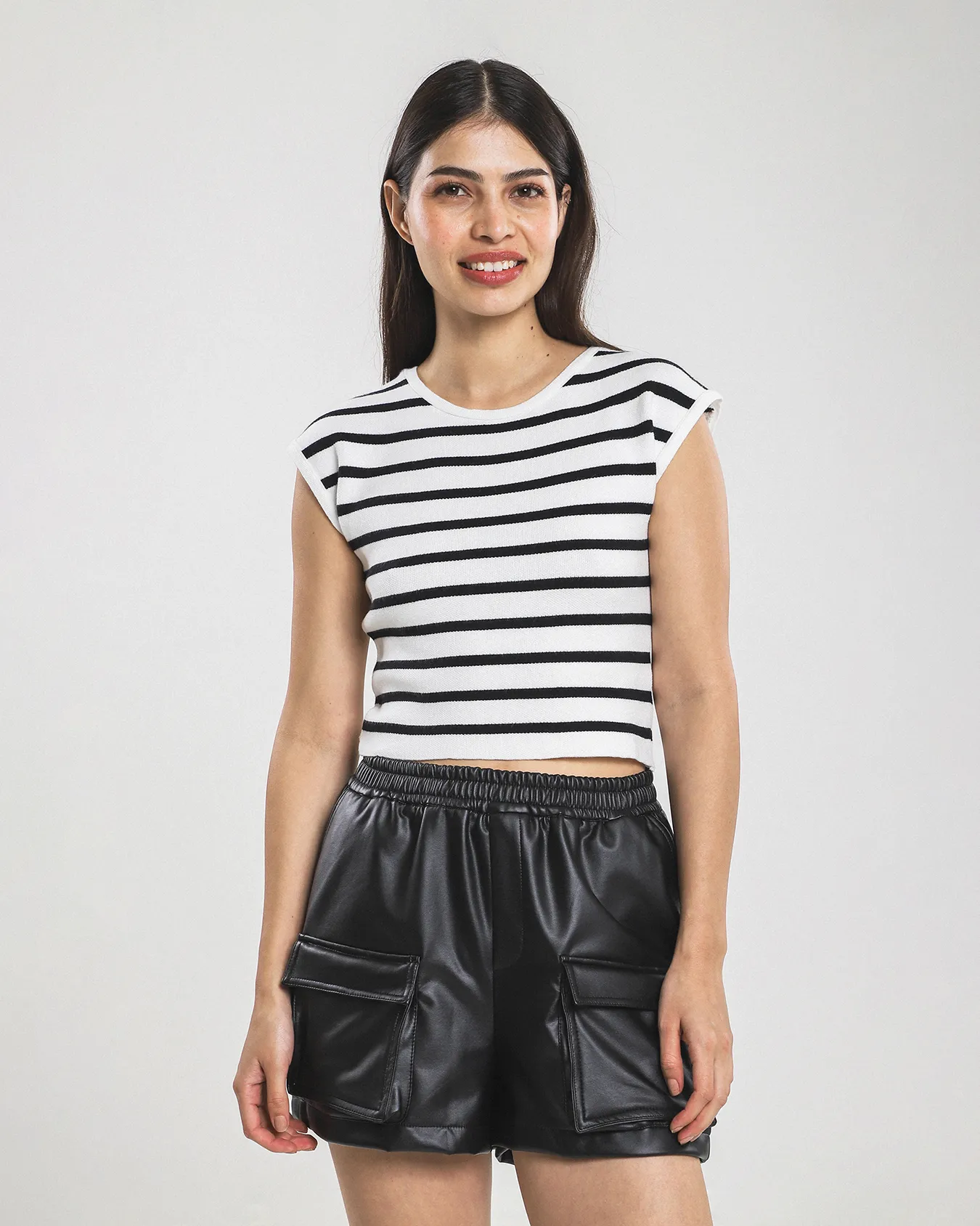 Crop Top Rayas Punto
