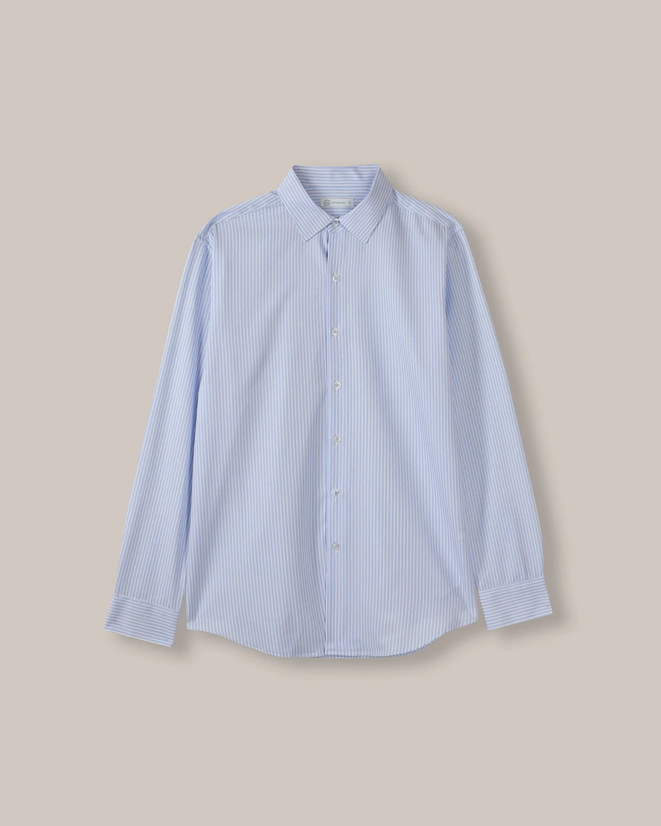 Camisa Slim Rayas Azul 1 Camisa Slim Rayas Azul