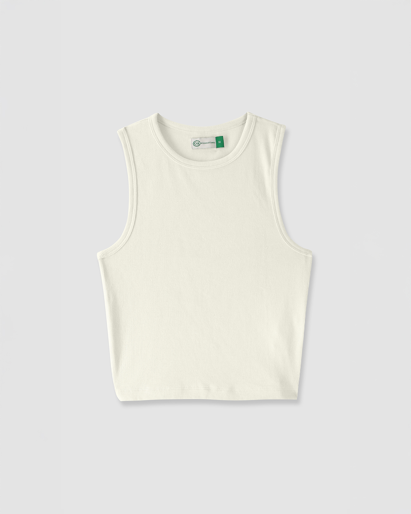 Crop Top Rib Sin Mangas