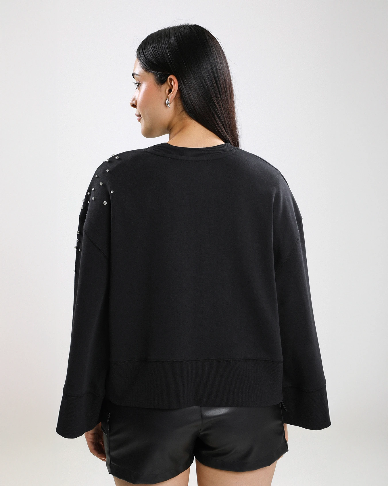 Sudadera Aplicación Perlas 3 Sudadera Aplicación Perlas
