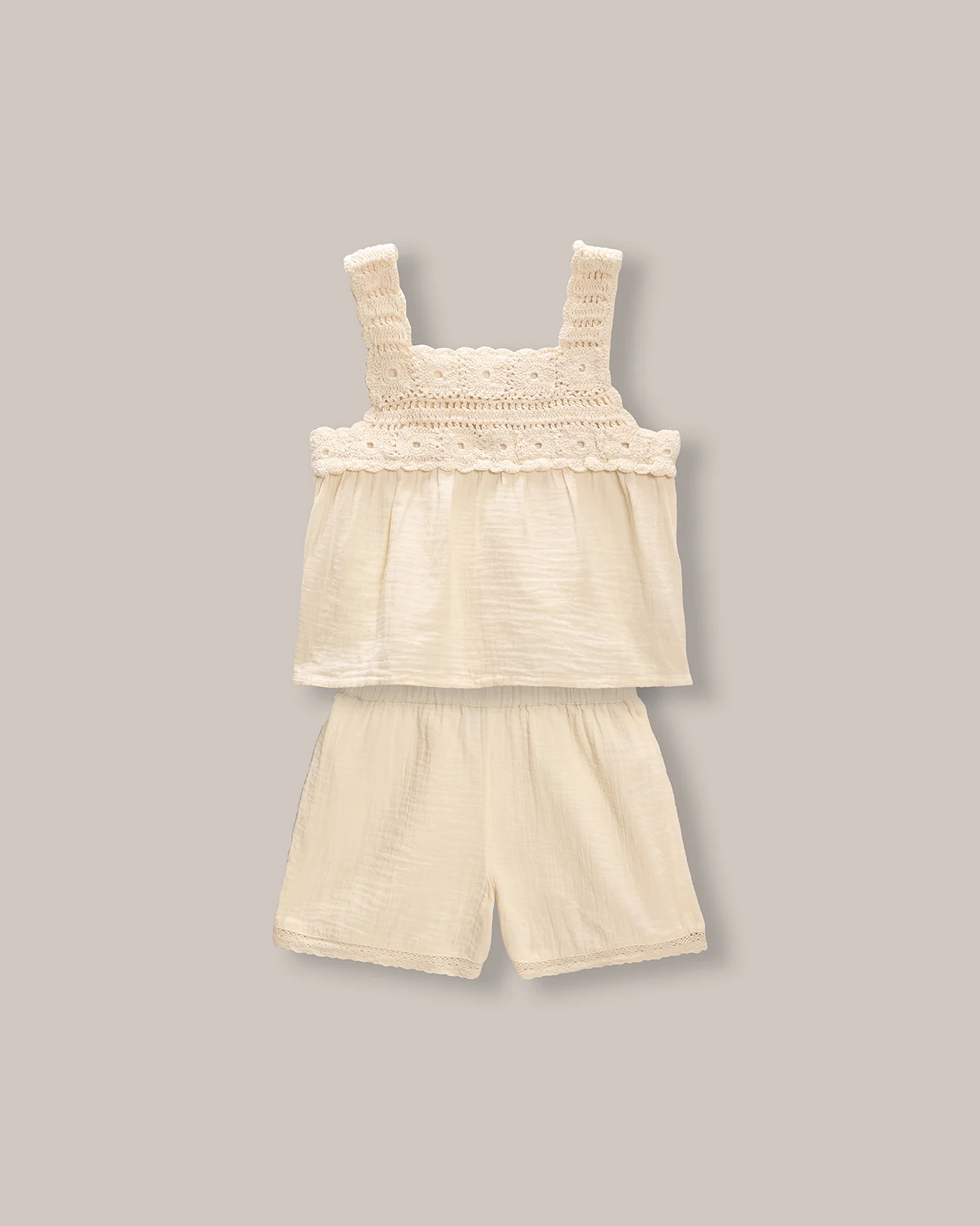 Conjunto De Blusa Y Short Crochet