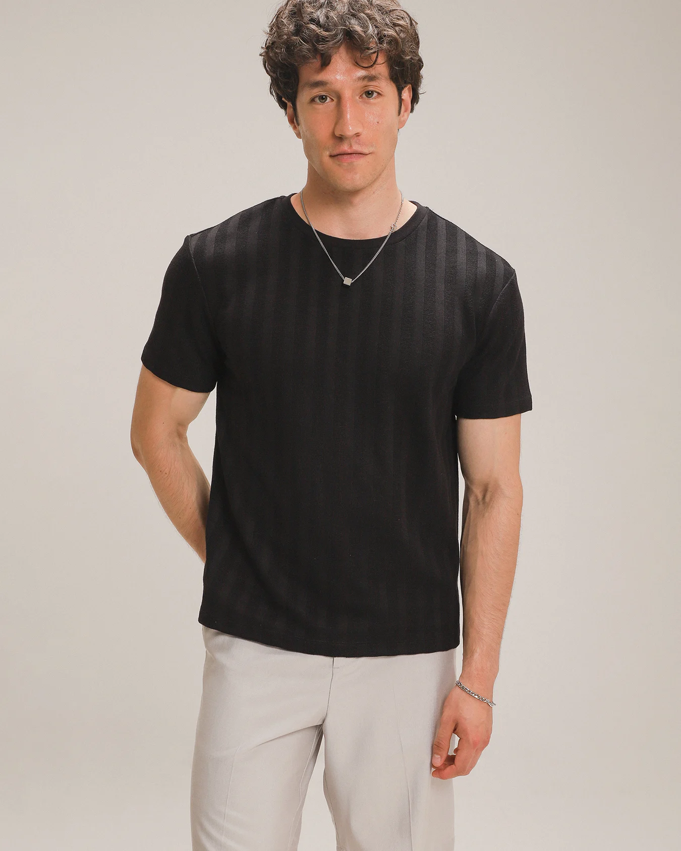 Playera Fit Relax Negra 1 Playera Fit Relax Negra