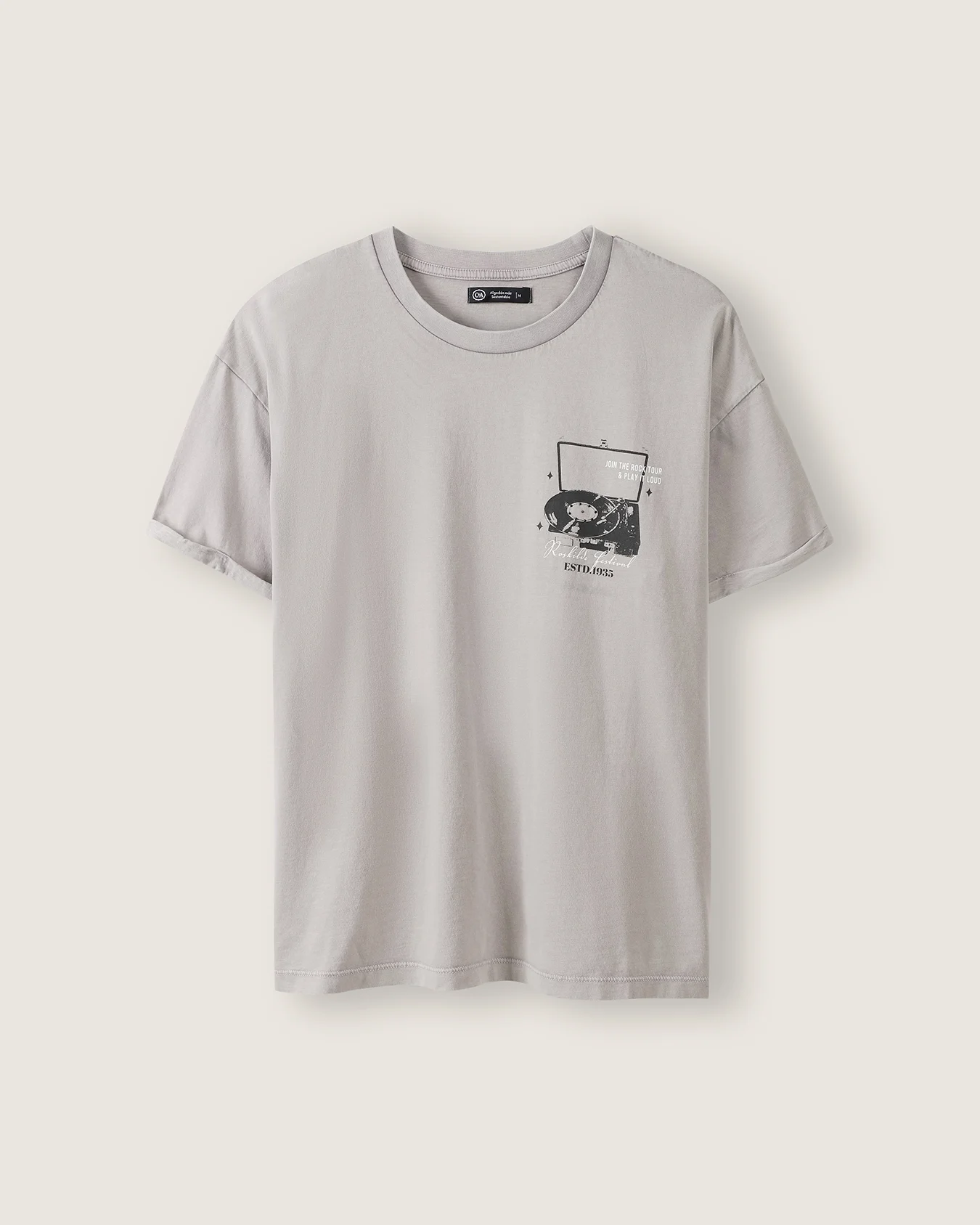 Playera Estampada Gris 4 Playera Estampada Gris