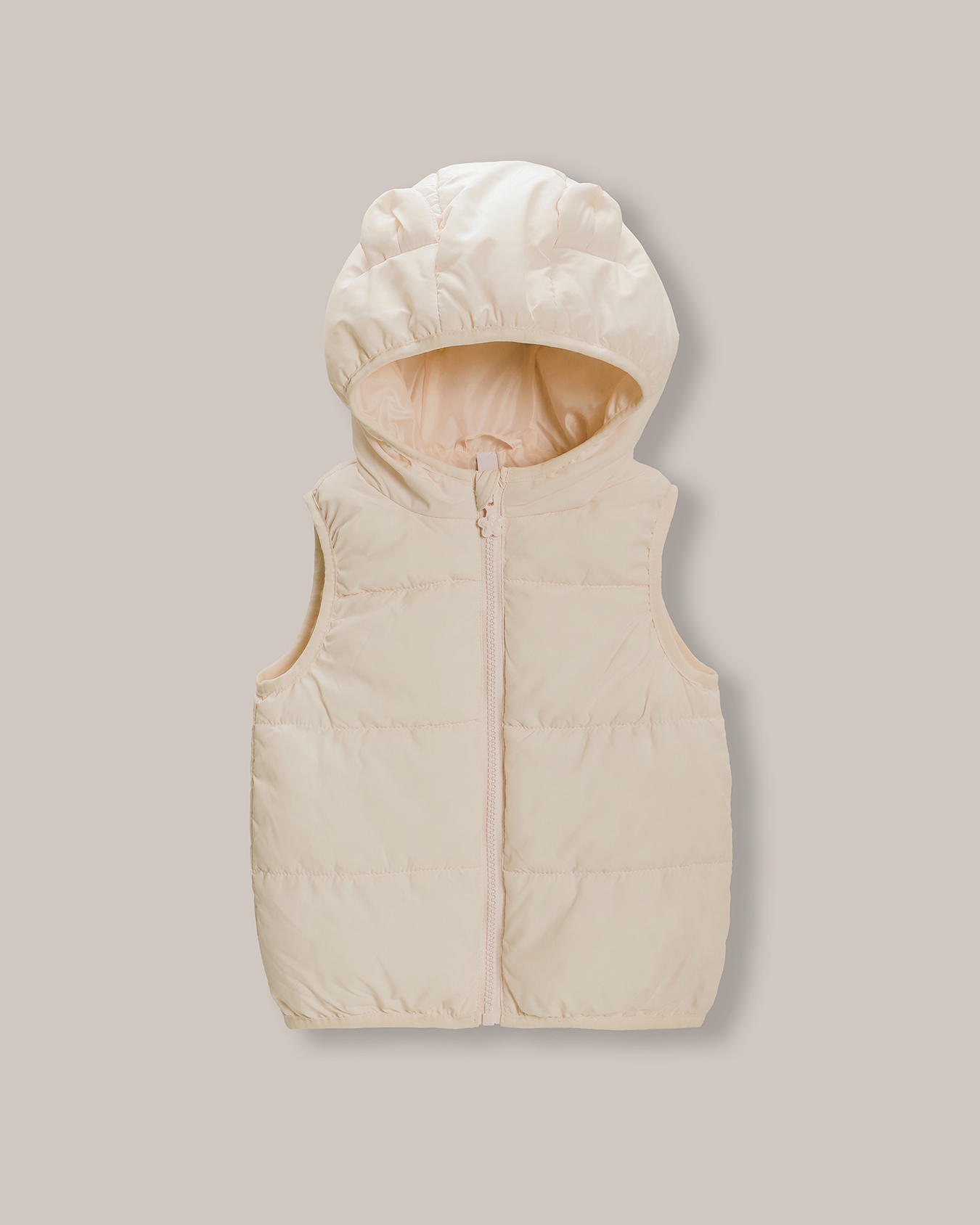 Chaleco Hoodie Beige