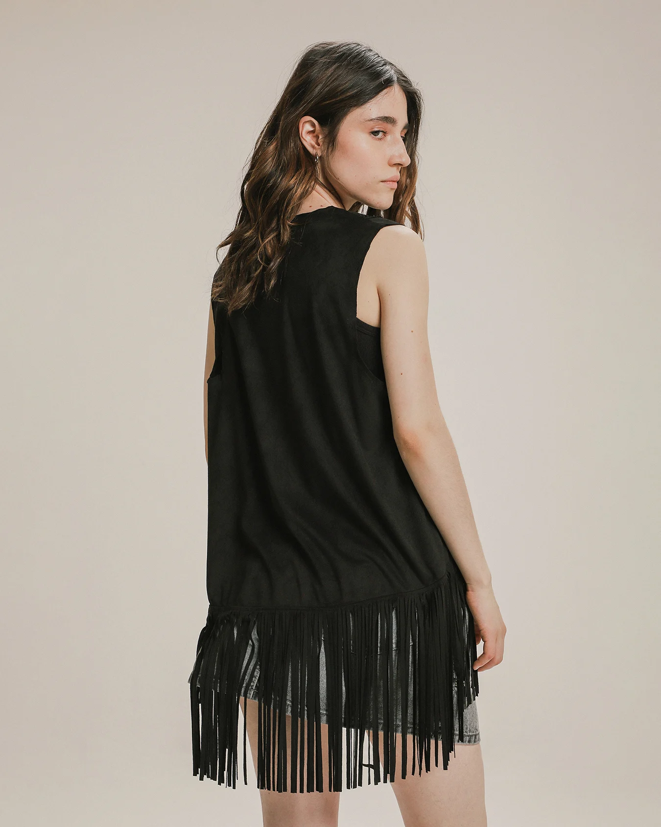 Chaleco Flecos Negro 2 Chaleco Flecos Negro