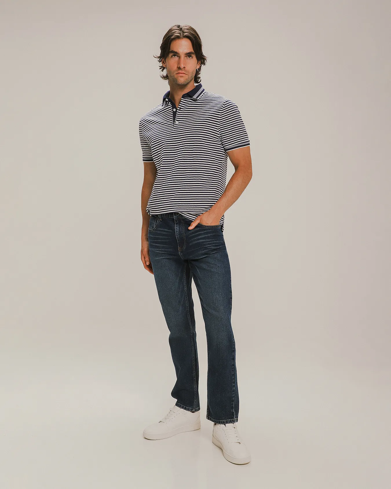 Jeans Fit Regular Marino