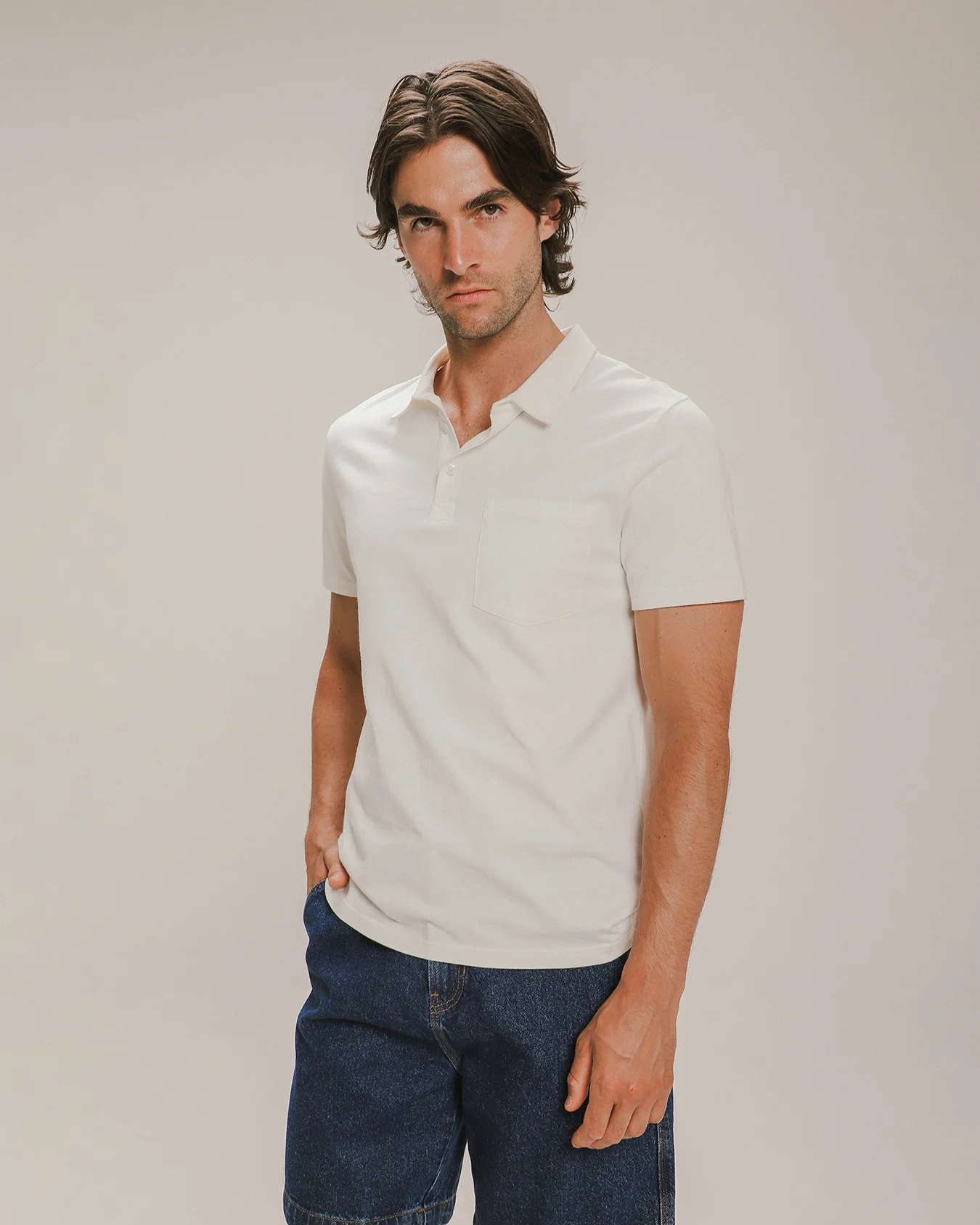 Polo Blanca Fit Slim Bolsa 2 Polo Blanca Fit Slim Bolsa