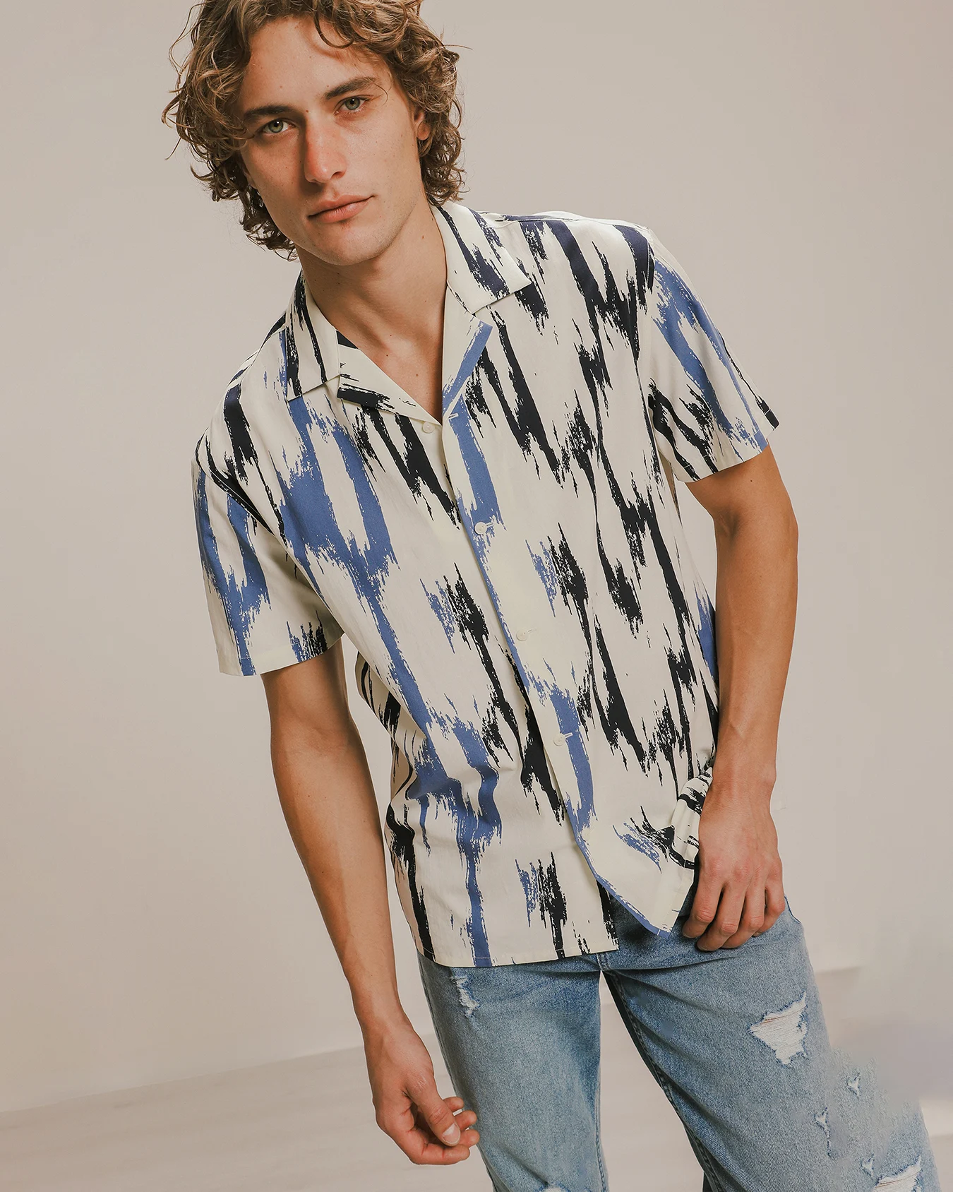 Camisa Estampada Fit Regular 1 Camisa Estampada Fit Regular