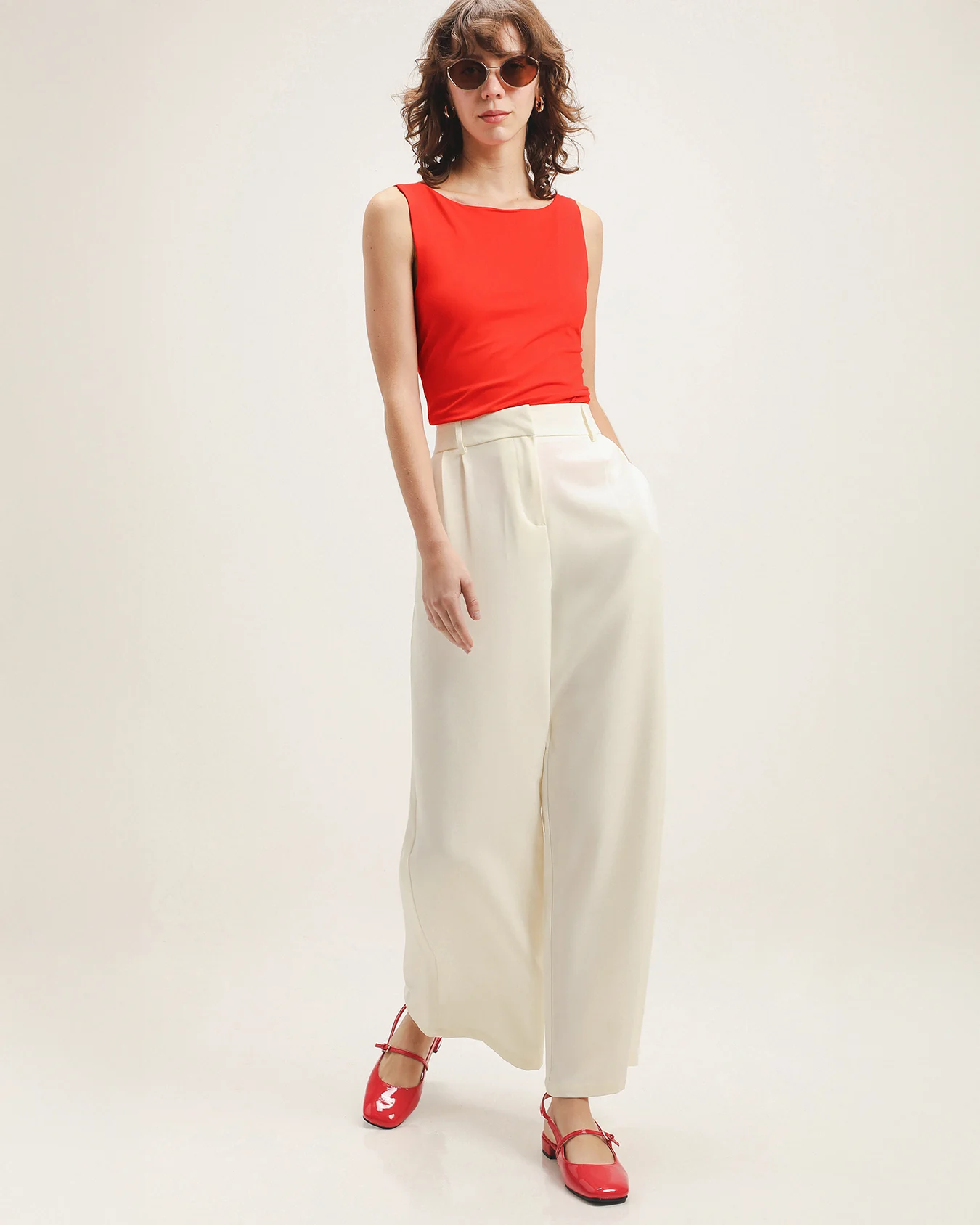 Pantalón Holgado Blanco 1 Pantalón Holgado Blanco