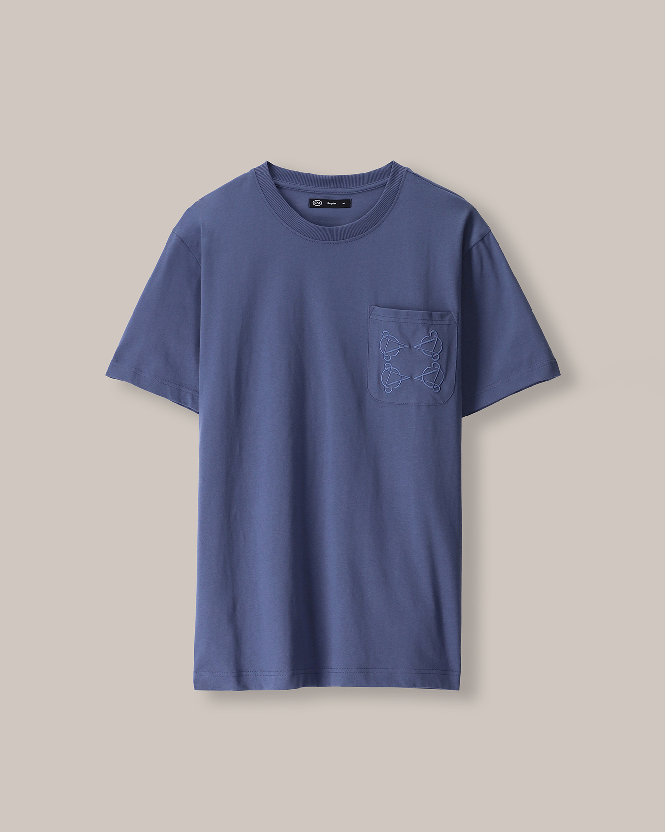 Playera Azul Detalle Bordado 5 Playera Azul Detalle Bordado