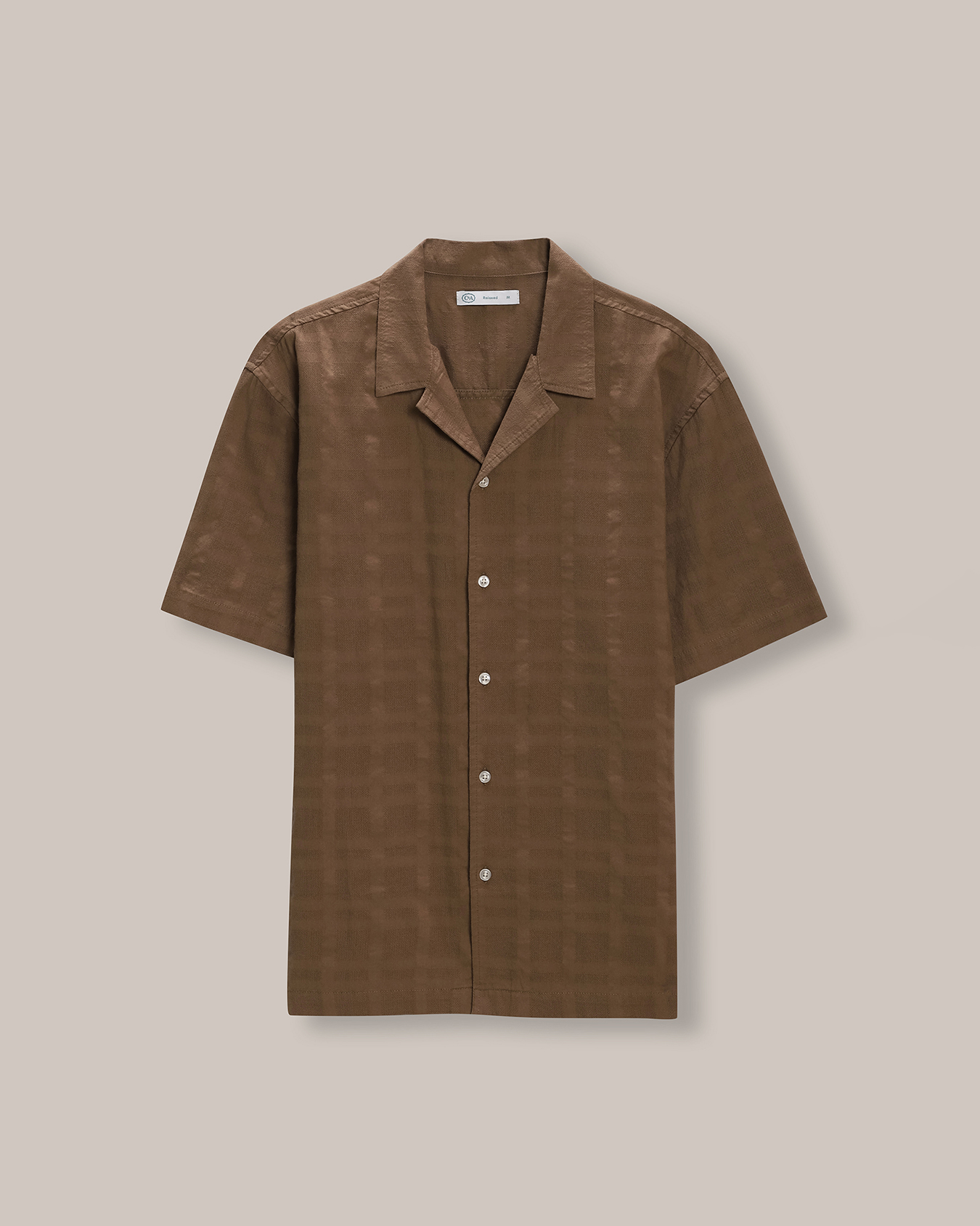 Camisa Fit Relaxed Café 5 Camisa Fit Relaxed Café