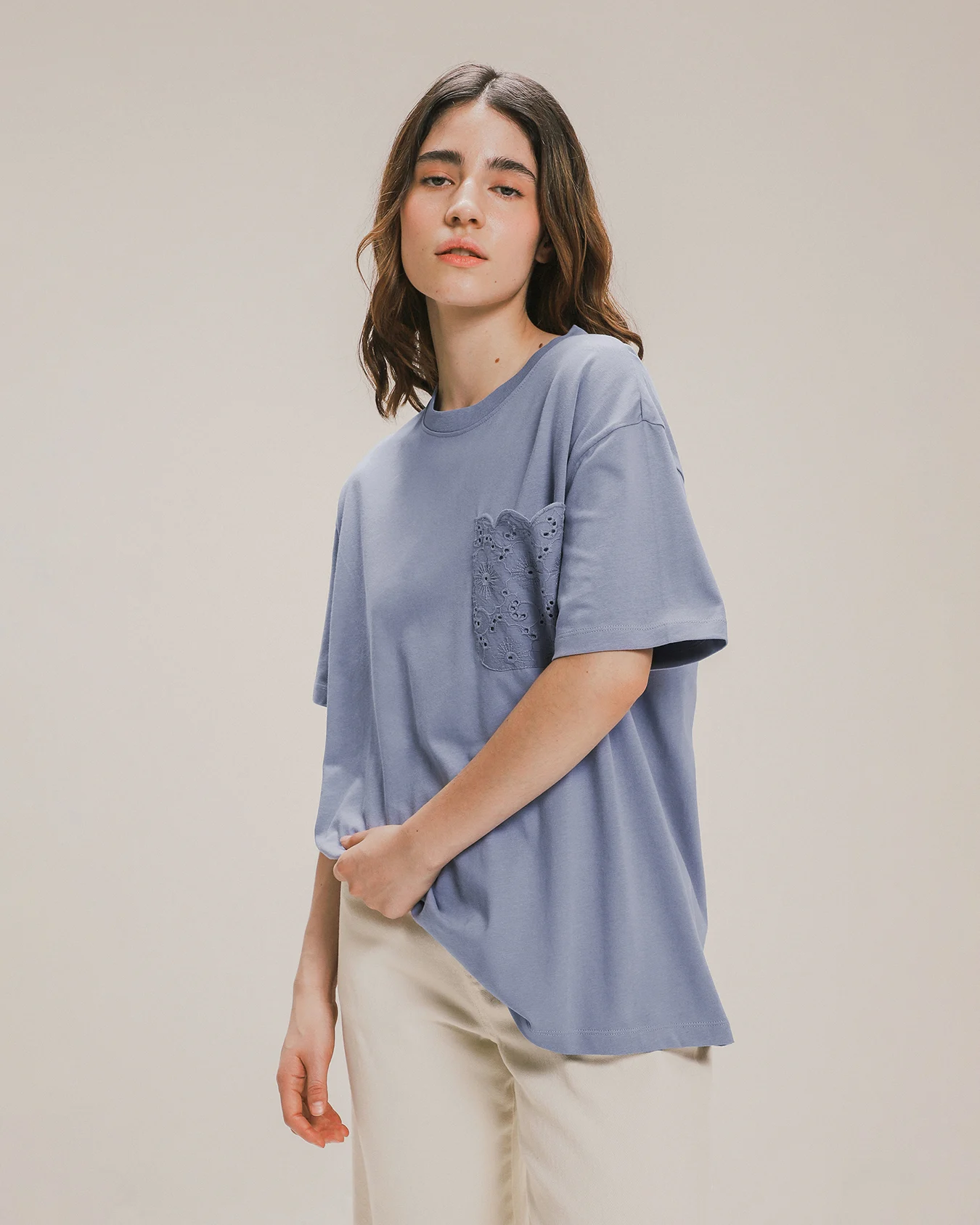 Playera Azul Bolsillo