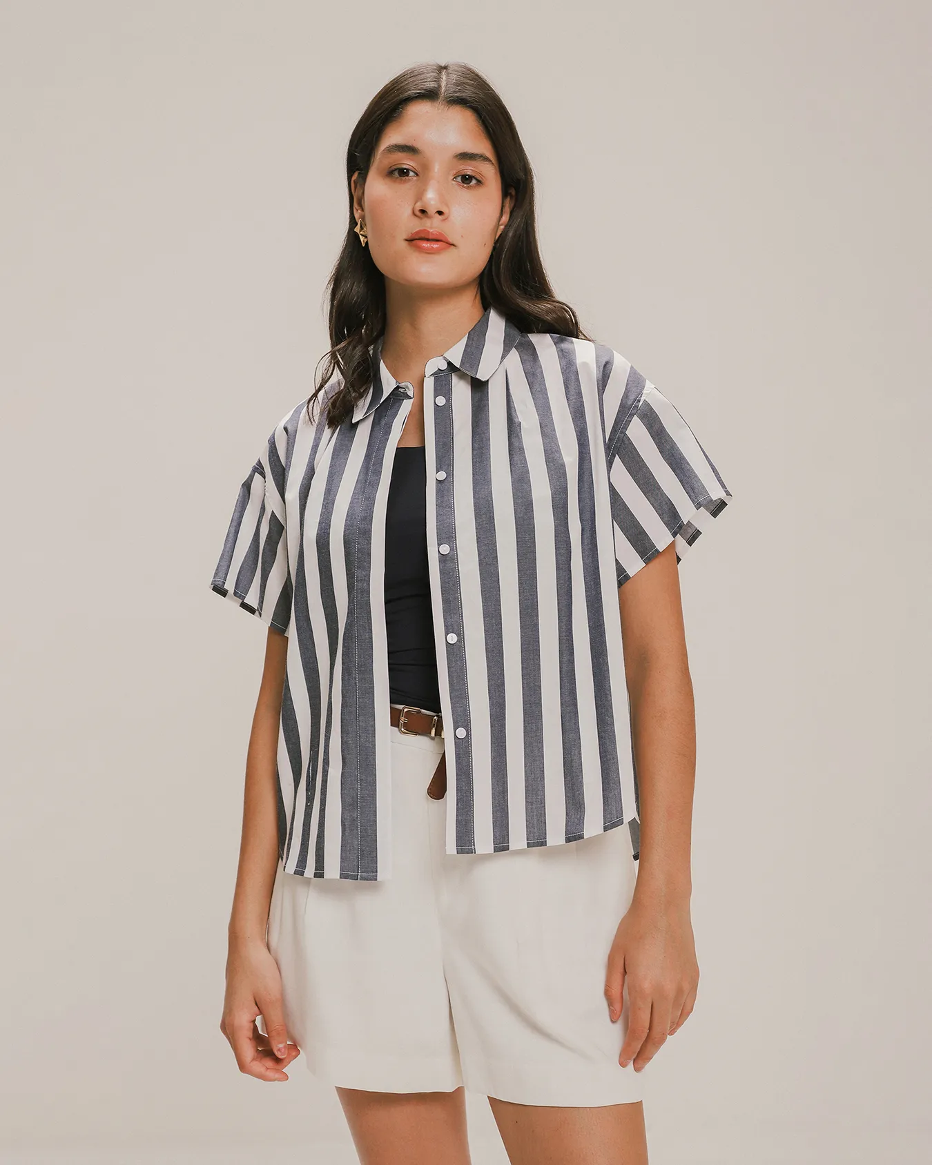 Camisa Fit Boxy Rayas 2 Camisa Fit Boxy Rayas