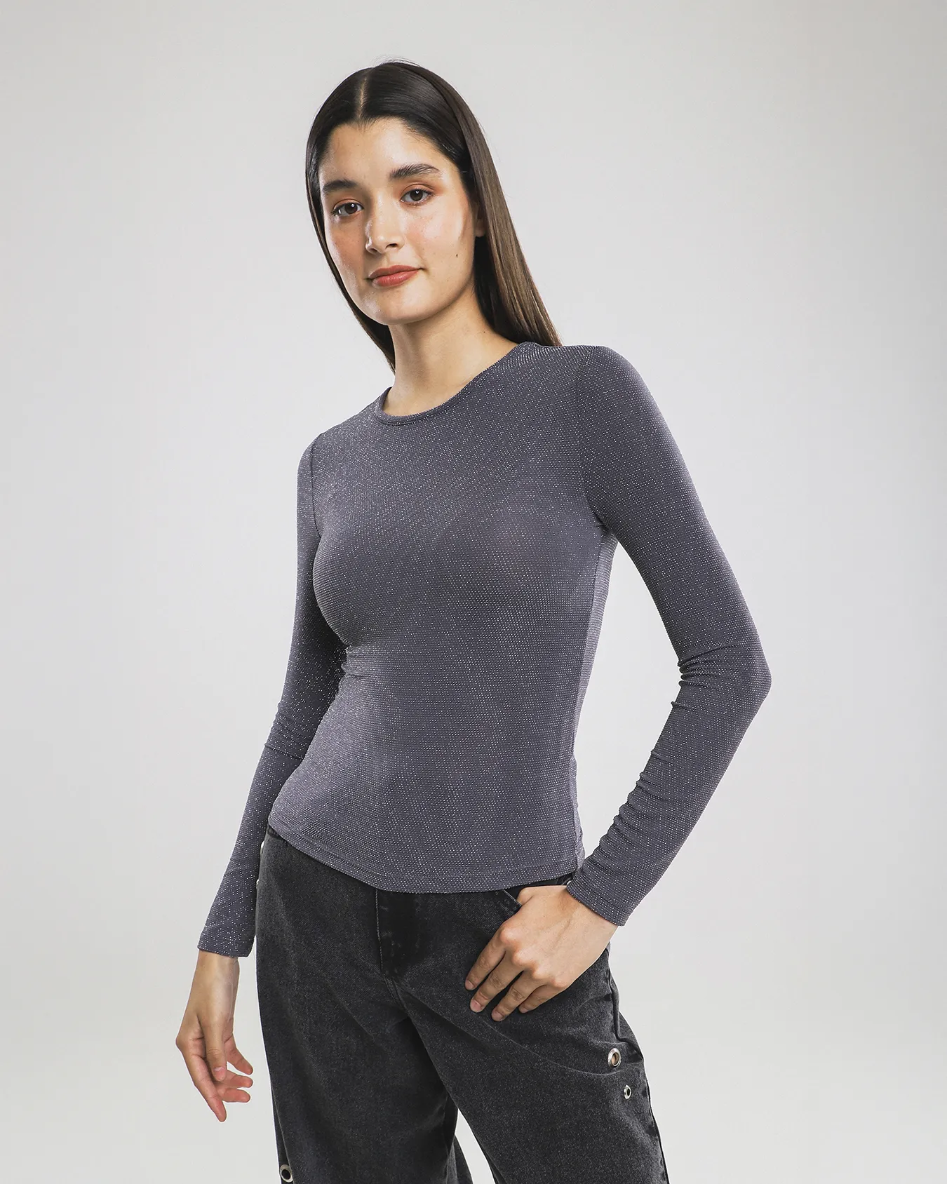 Top Manga Larga Lurex 1 Top Manga Larga Lurex