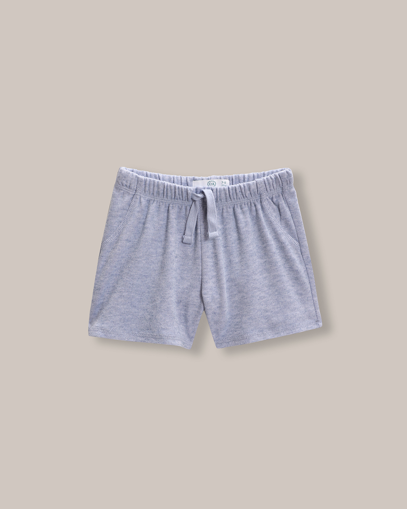 Short Azul Cintura Elástica 1 Short Azul Cintura Elástica