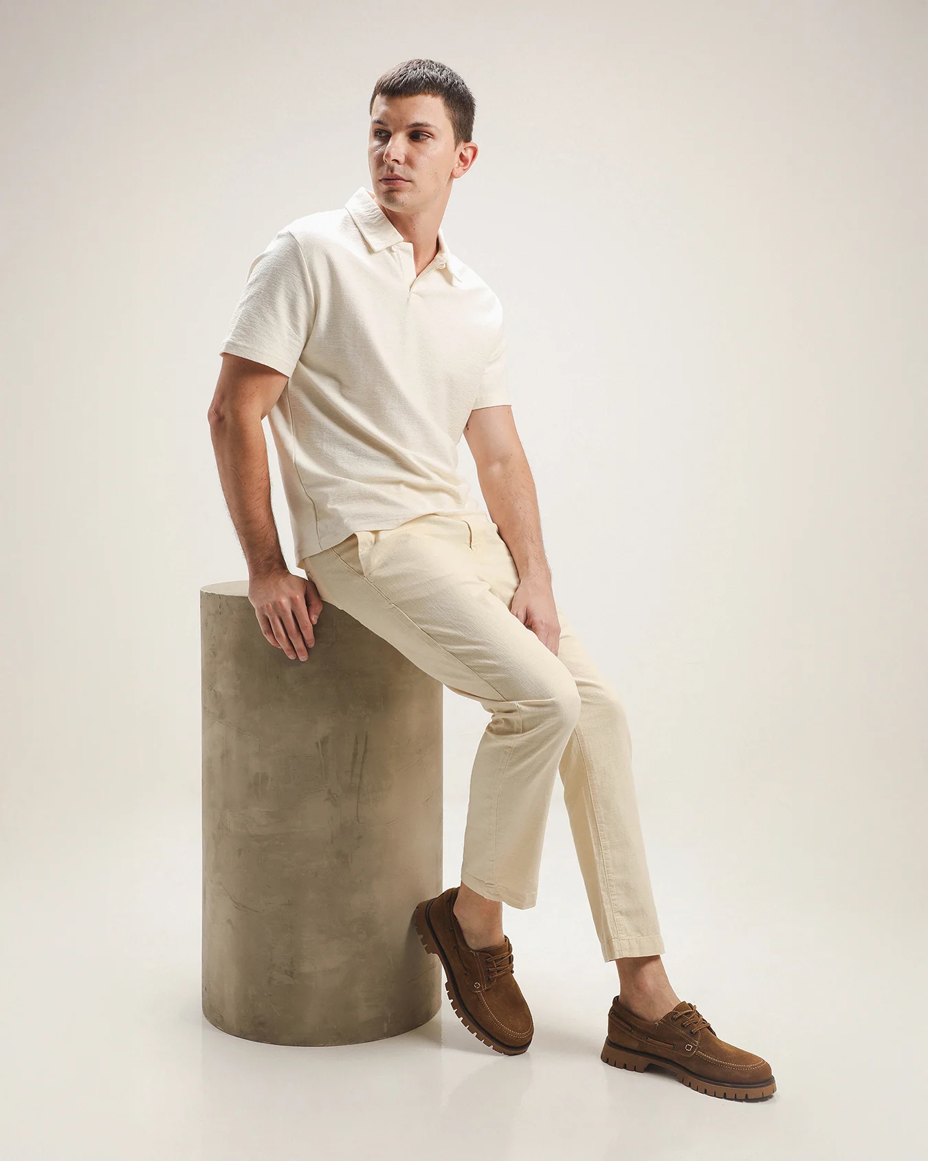 Pantalón Fit Regular Blanco