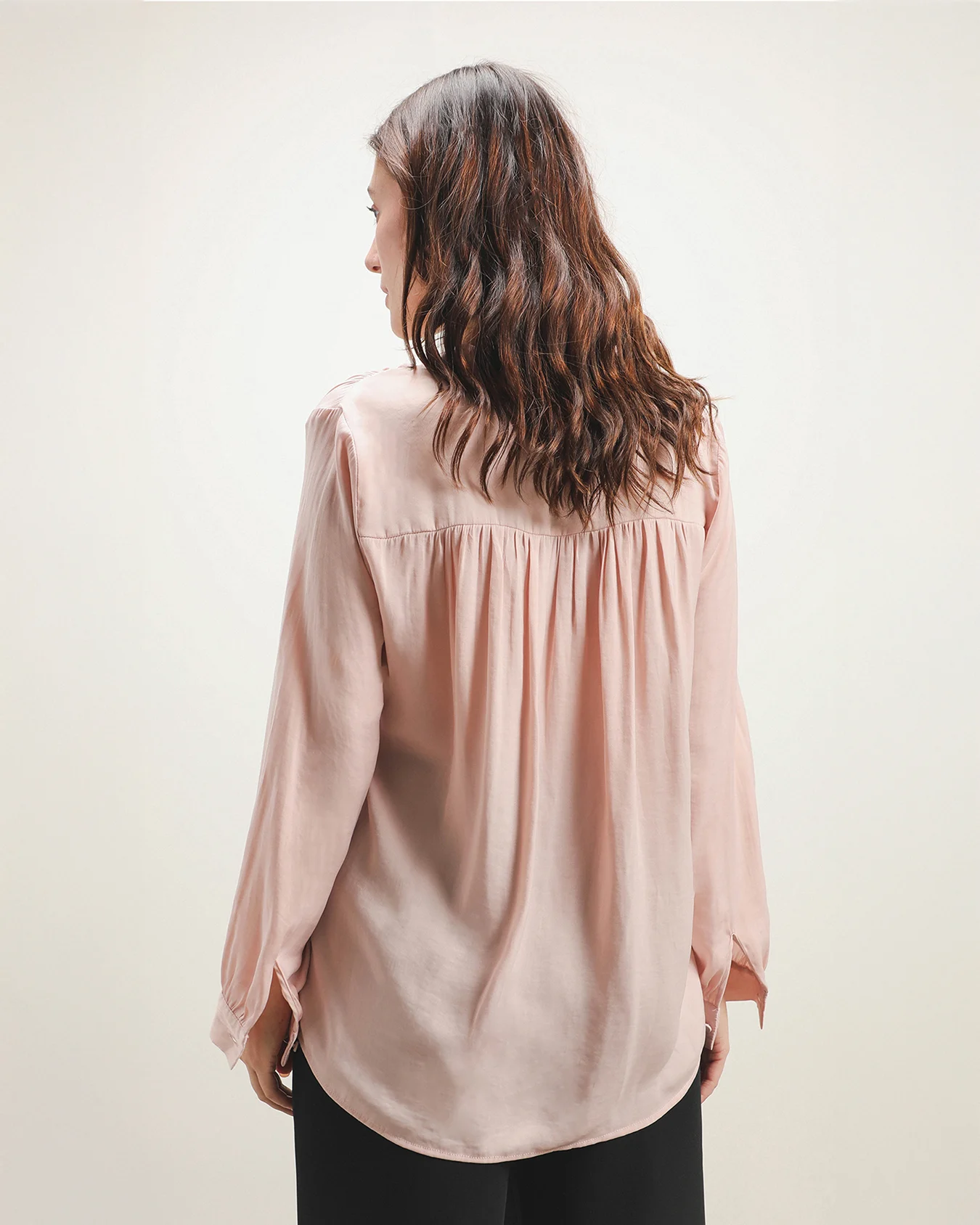 Blusa Rosa Satinada 2 Blusa Rosa Satinada