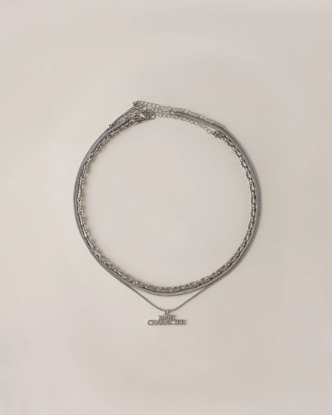 Collar Multicadena Plateado