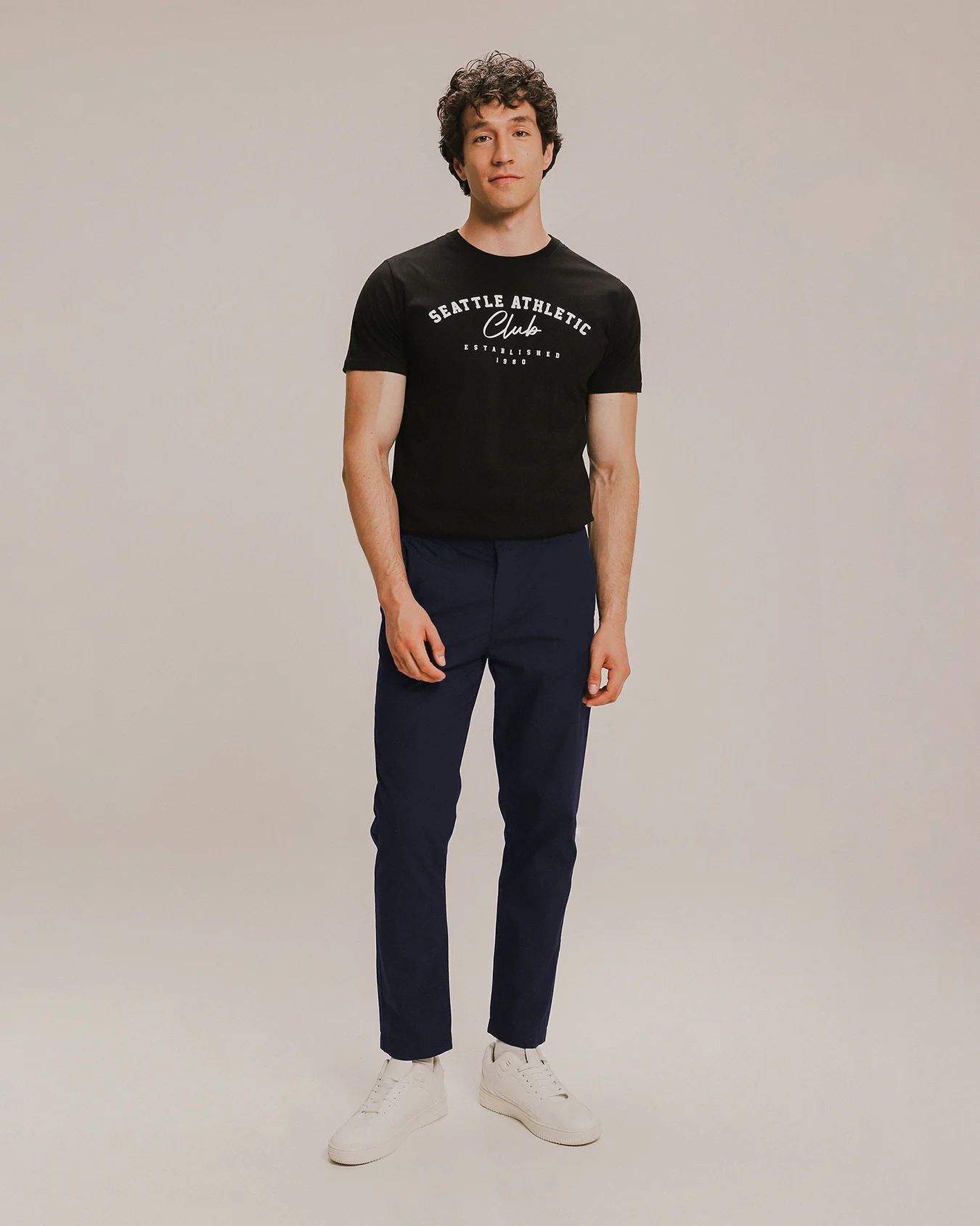 Pantalón Fit Regular Azul