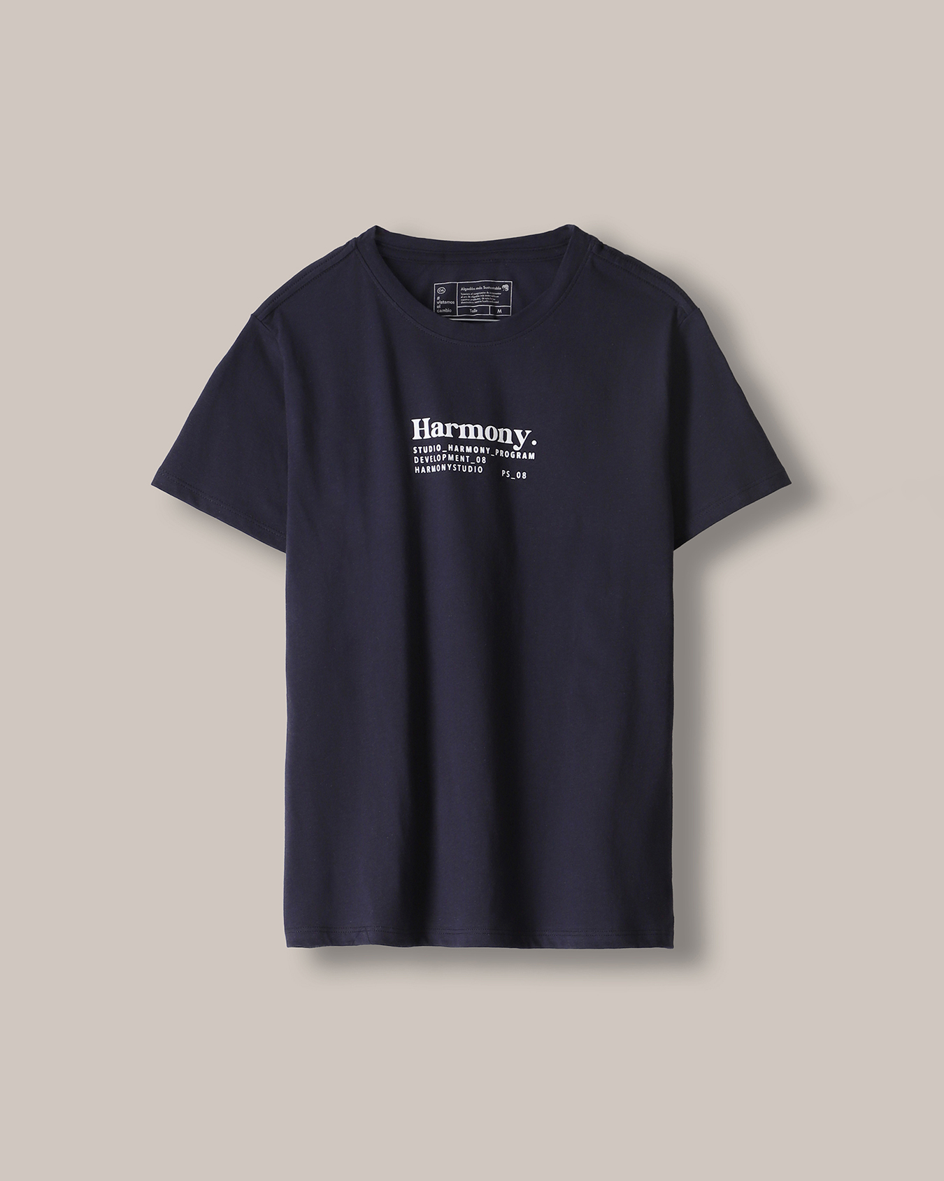Playera Azul Estampada