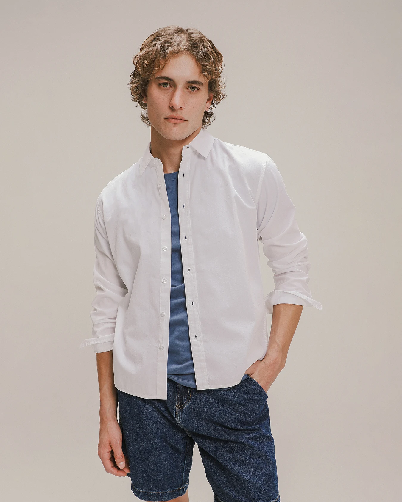 Camisa Relaxed Blanca 2 Camisa Relaxed Blanca