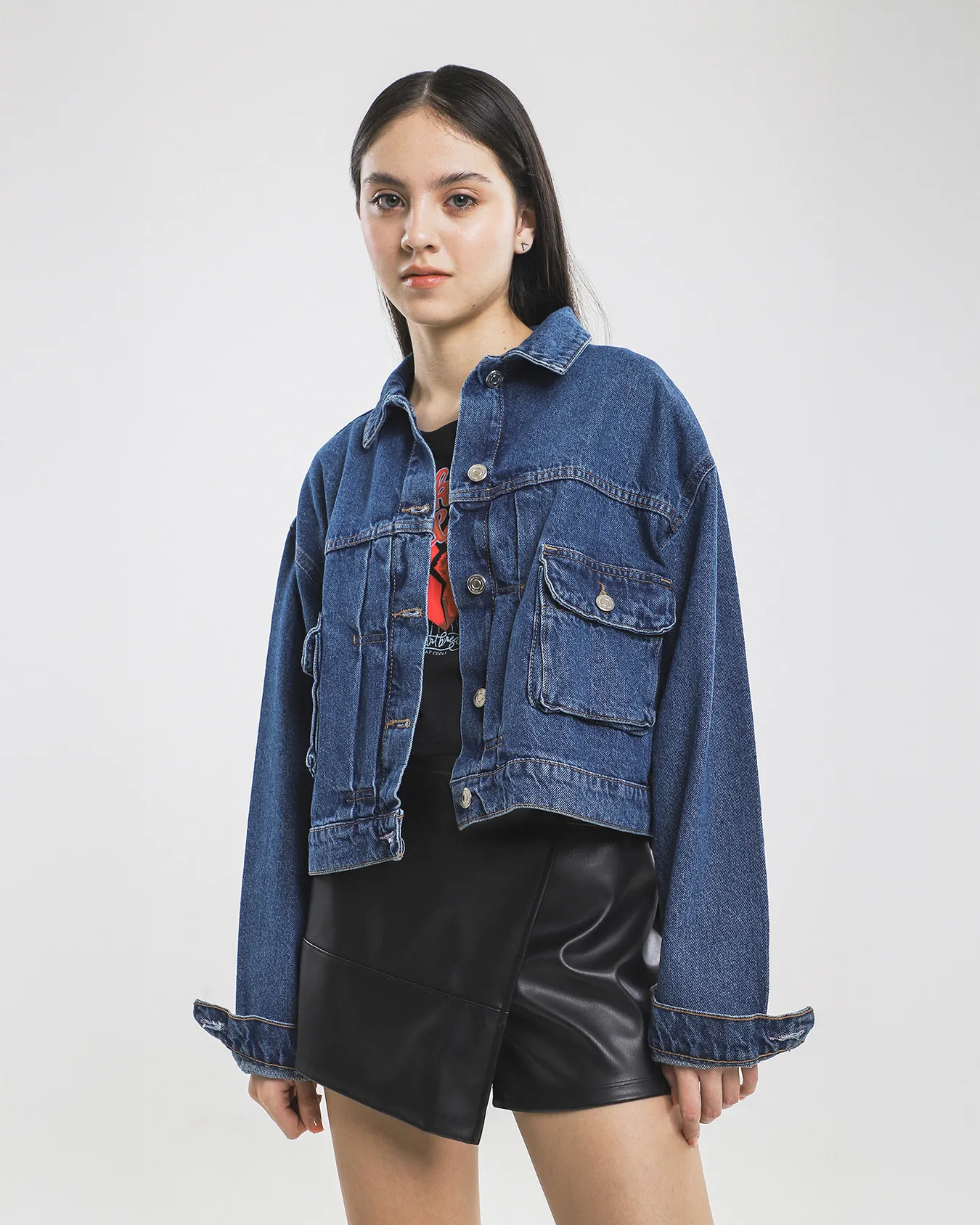 Chamarra Cropped Boxy Fit