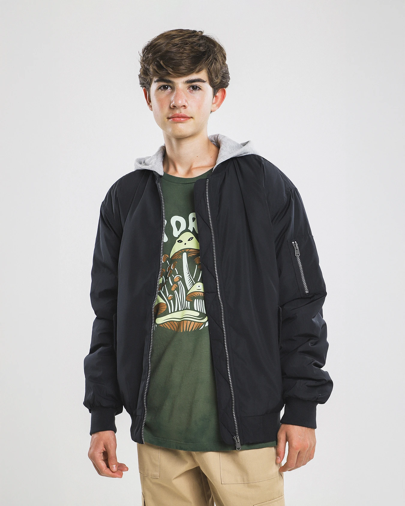 Chamarra Hoodie Bomber