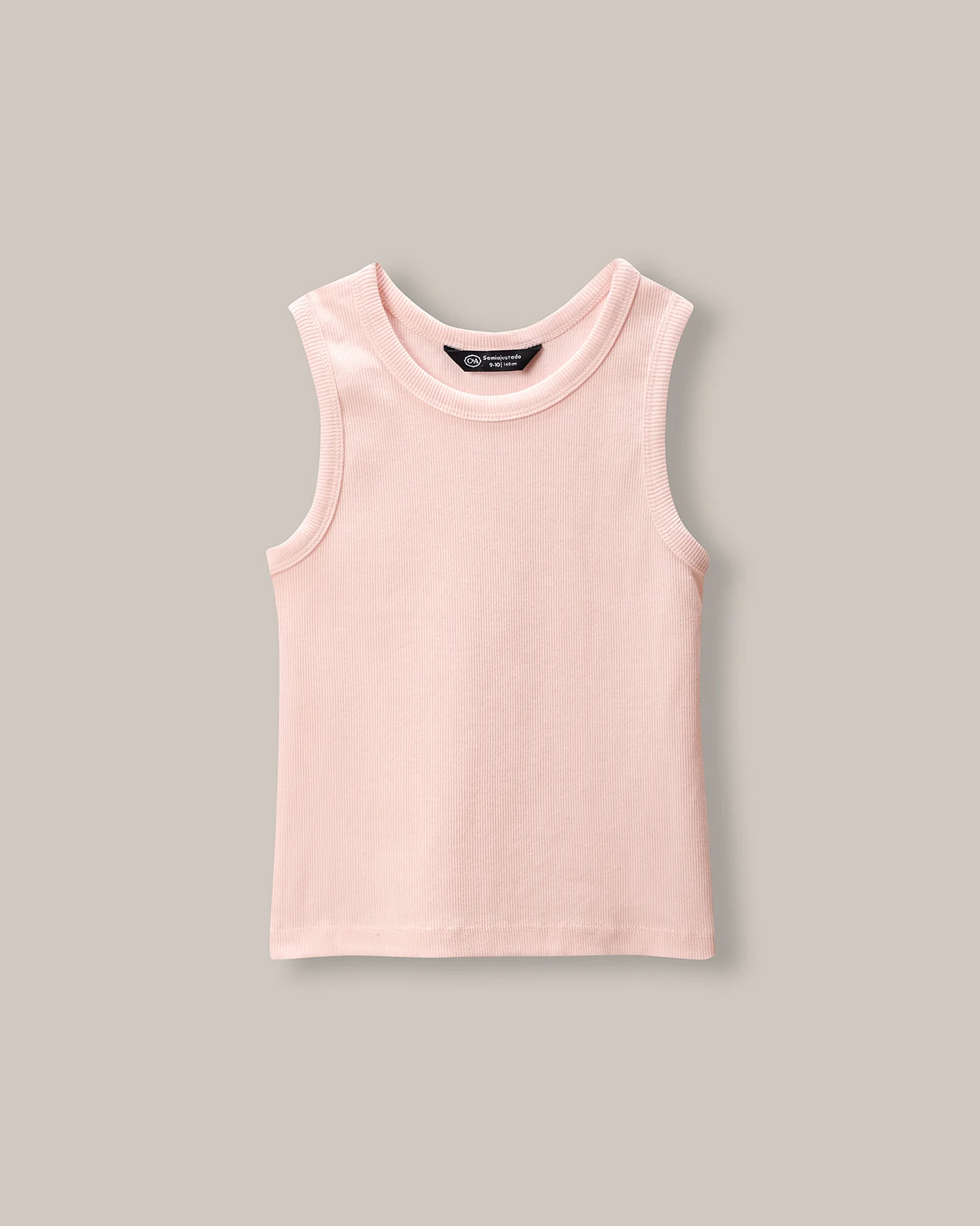 Tank Top De Rib Rosa 1 Tank Top De Rib Rosa