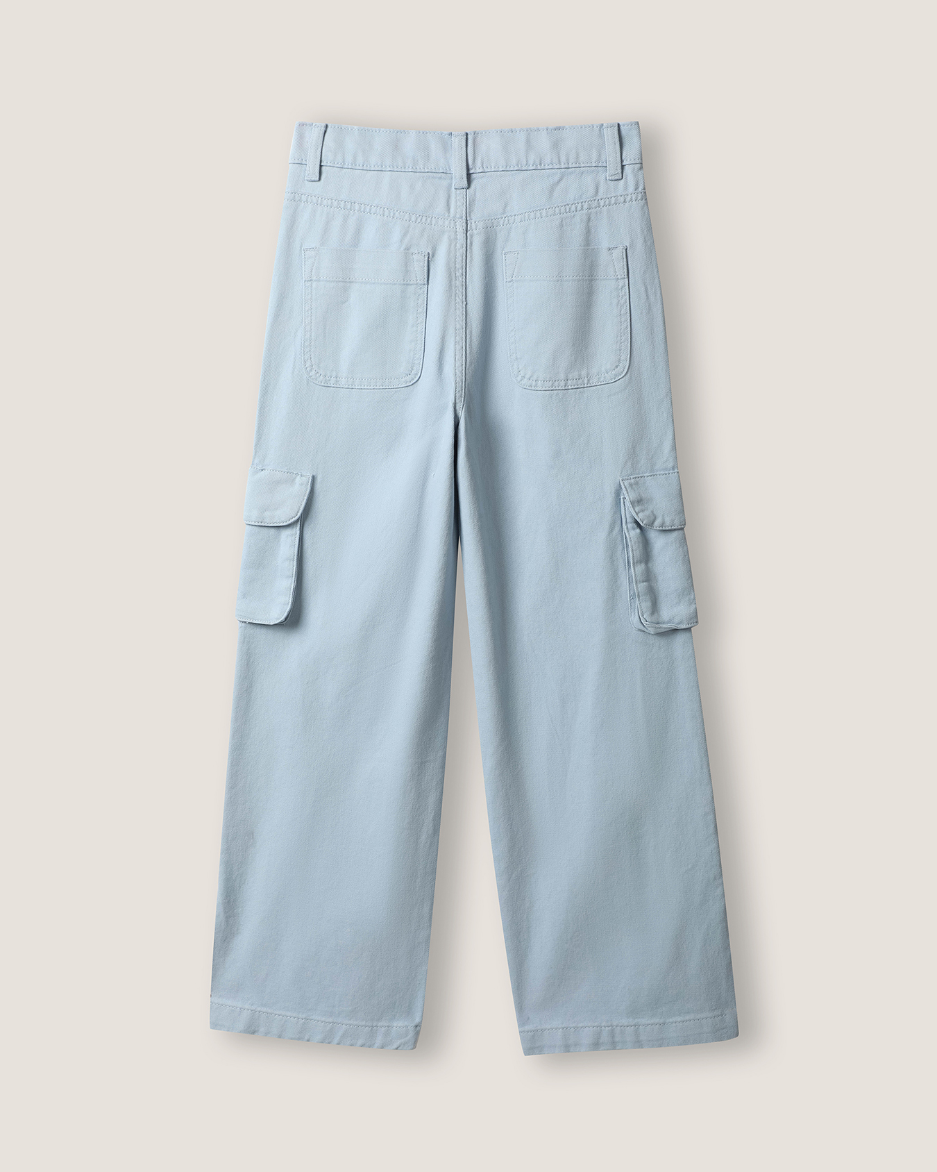 Pantalón Wide Leg Cargo Azul 3 Pantalón Wide Leg Cargo Azul