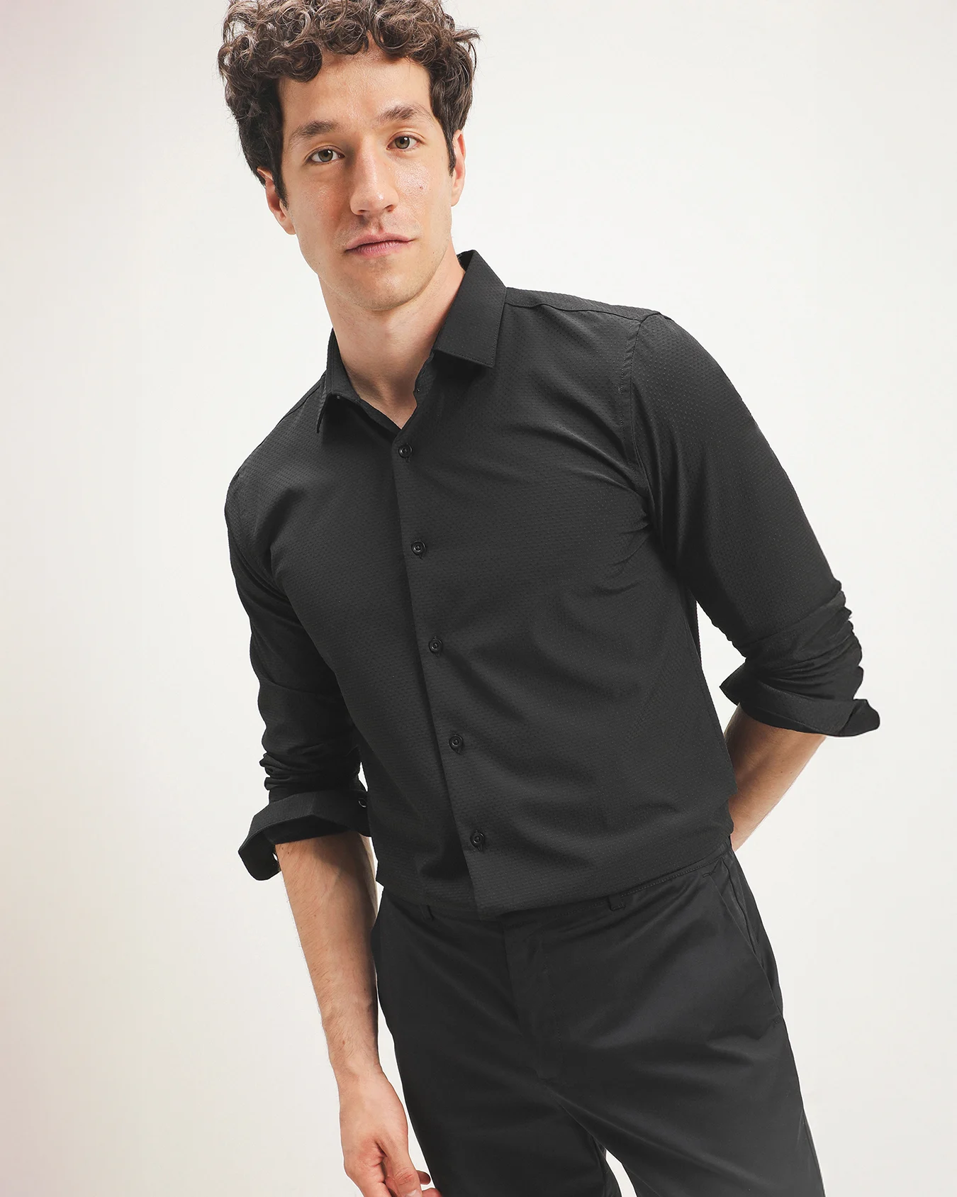 Camisa Slim Negra 1 Camisa Slim Negra