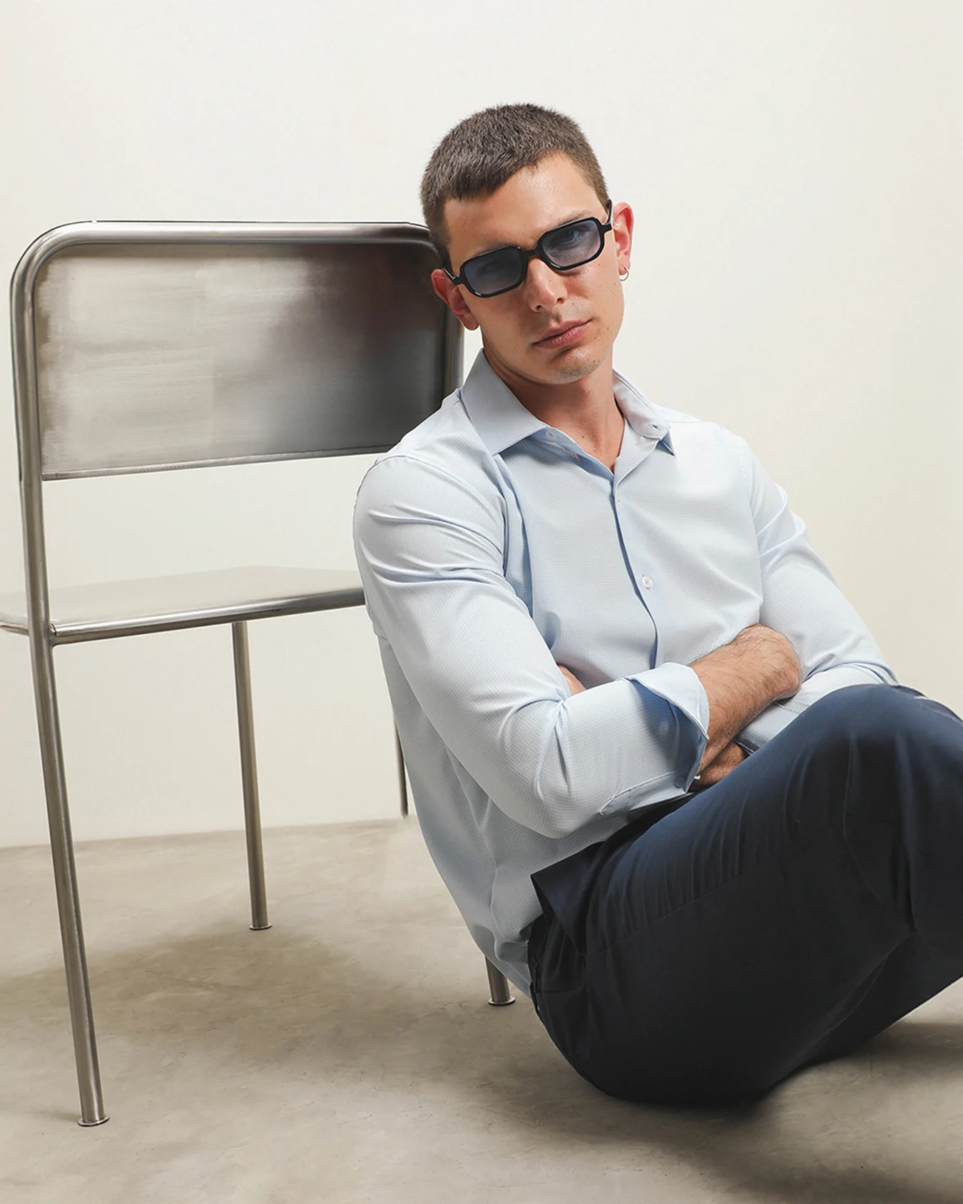 Camisa Azul Fit Slim 1 Camisa Azul Fit Slim
