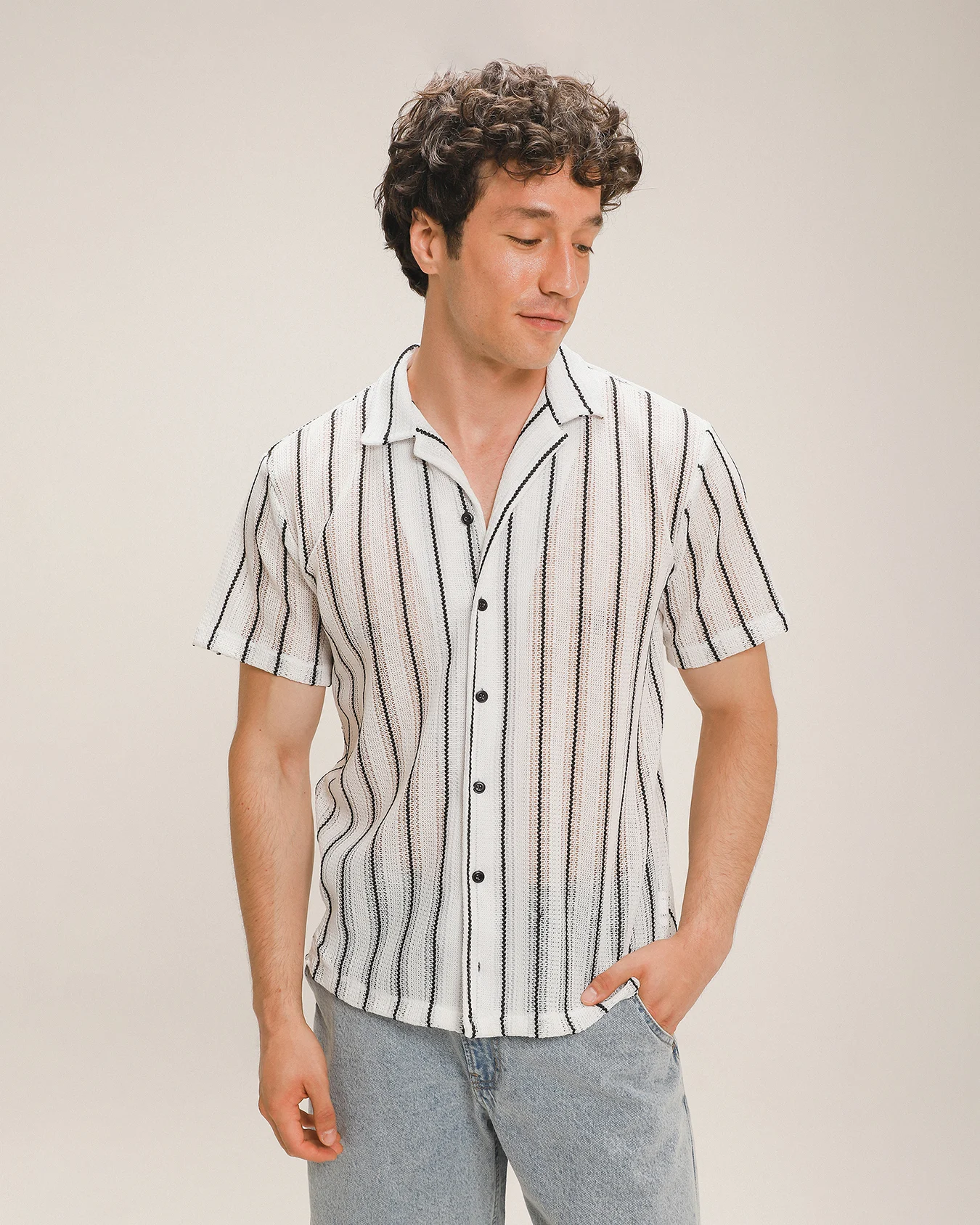 Camisa Relaxed Textura 1 Camisa Relaxed Textura