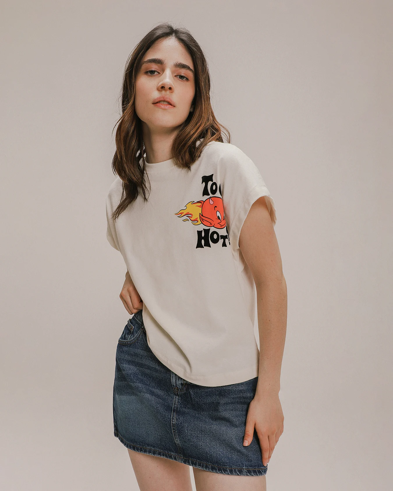 Playera Blanca Hot Stuff 1 Playera Blanca Hot Stuff