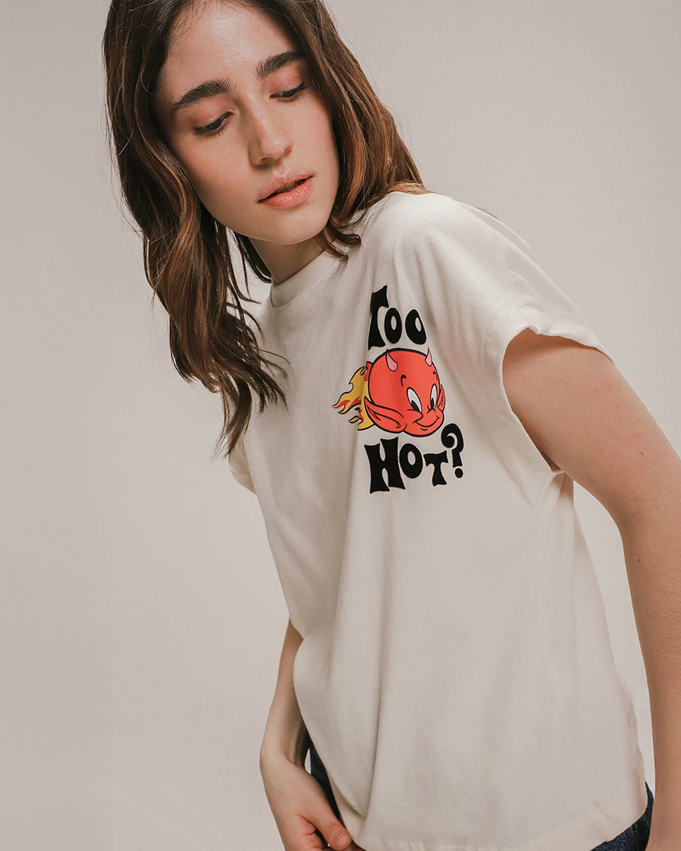 Playera Blanca Hot Stuff 3 Playera Blanca Hot Stuff