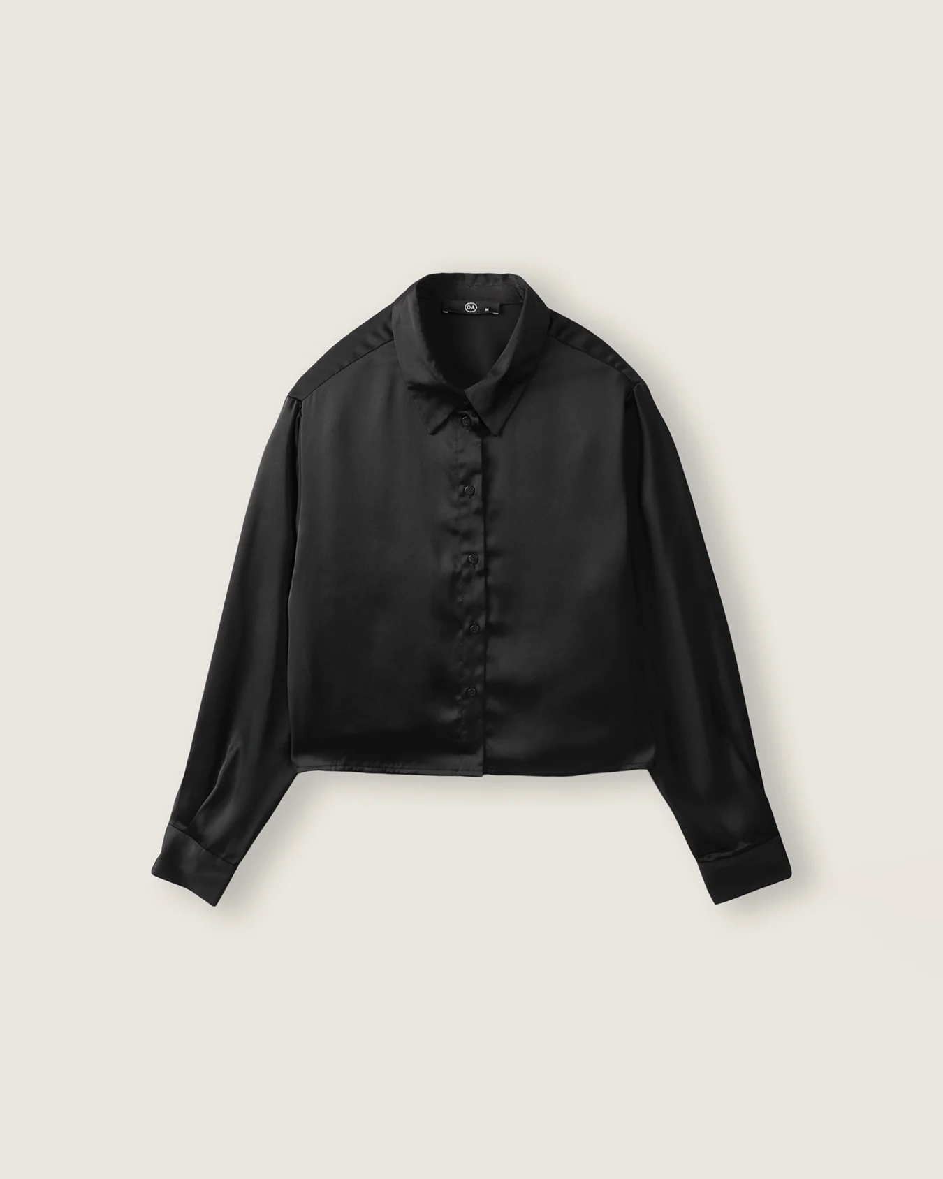 Camisa Satín Negra 4 Camisa Satín Negra