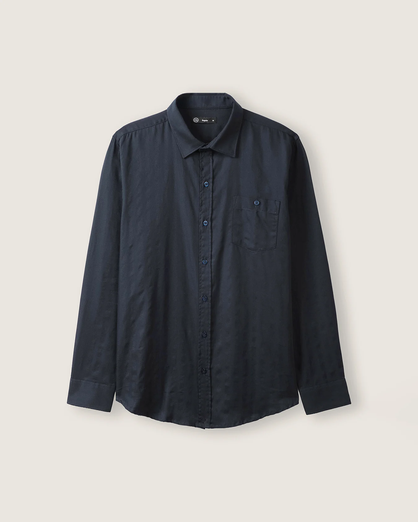 Camisa Fit Regular Azul 4 Camisa Fit Regular Azul