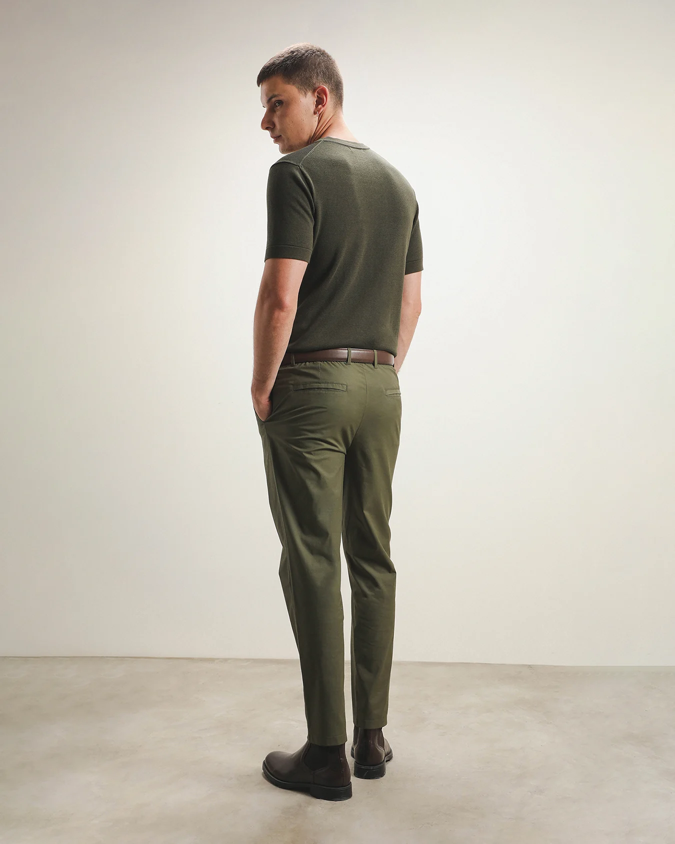 Pantalón Fit Slim Verde 3 Pantalón Fit Slim Verde