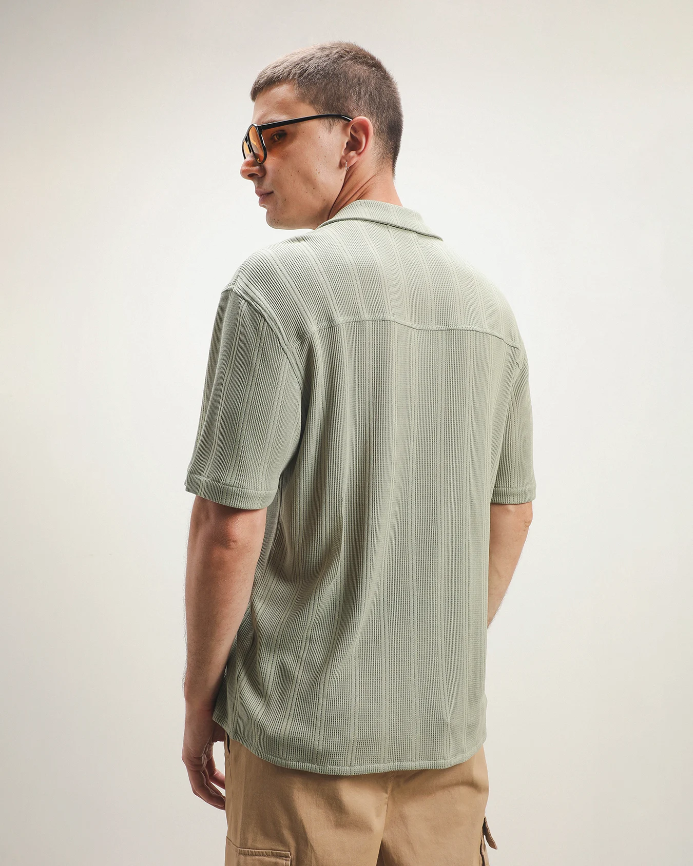Camisa Verde Cuello Resort 3 Camisa Verde Cuello Resort
