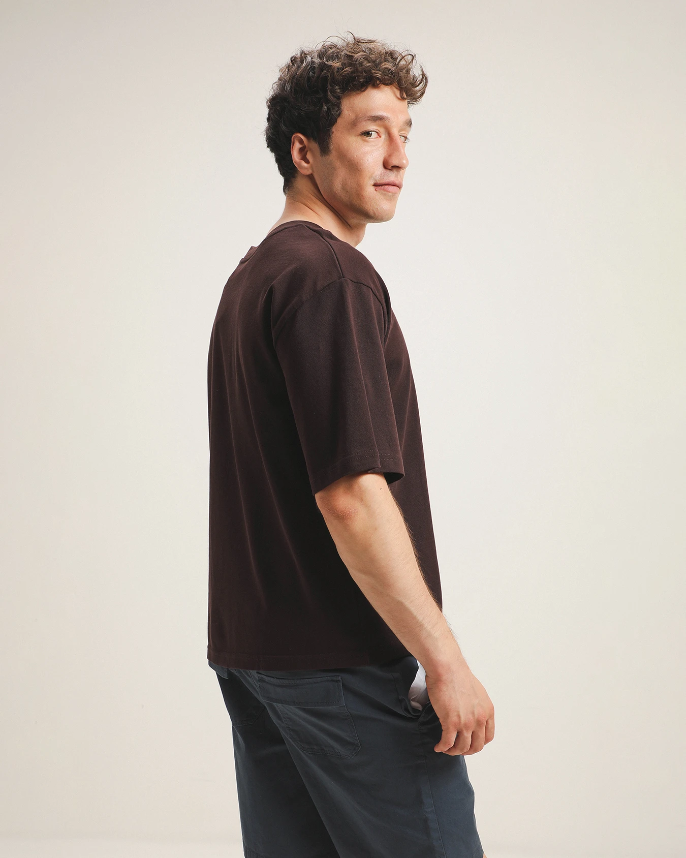 Playera Fit Boxy Café 2 Playera Fit Boxy Café
