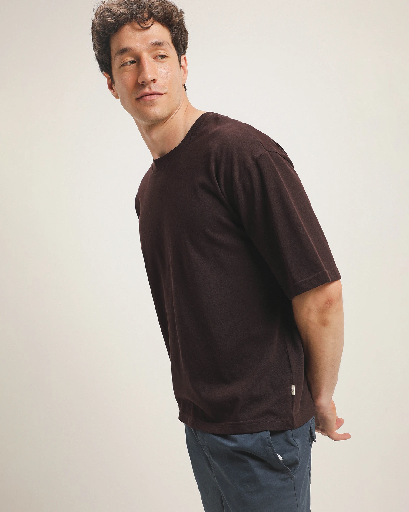 Playera Fit Boxy Café 3 Playera Fit Boxy Café