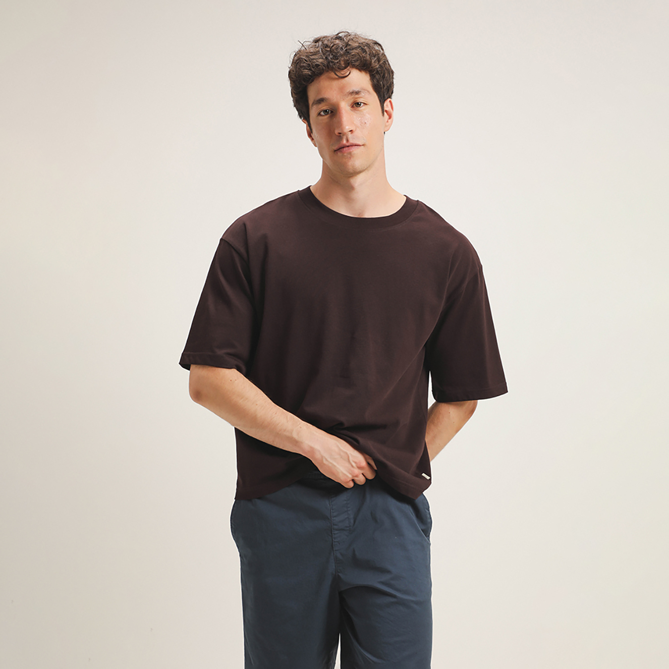 Playera Fit Boxy Café 6 Playera Fit Boxy Café