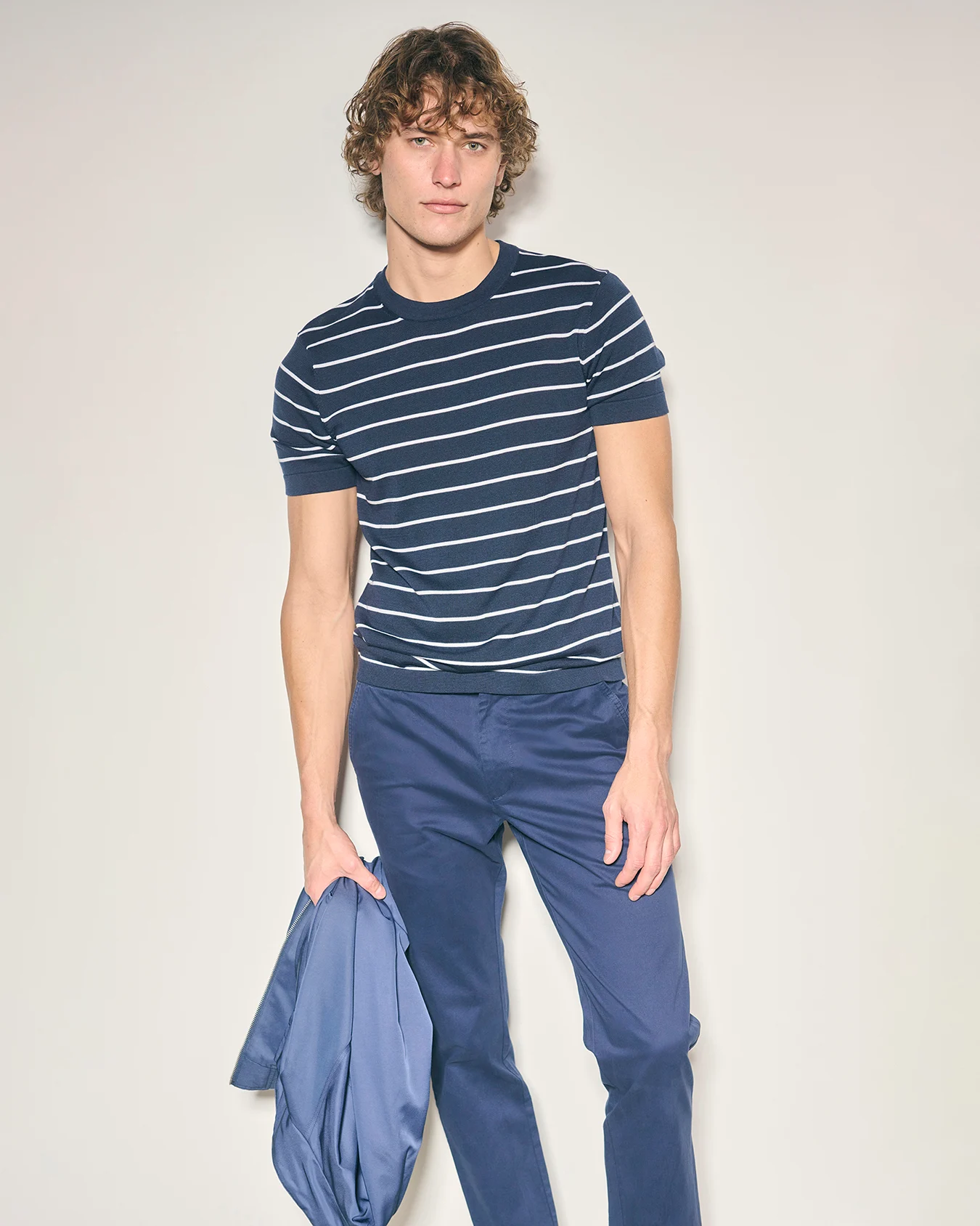 Playera Azul Con Rayas 1 Playera Azul Con Rayas