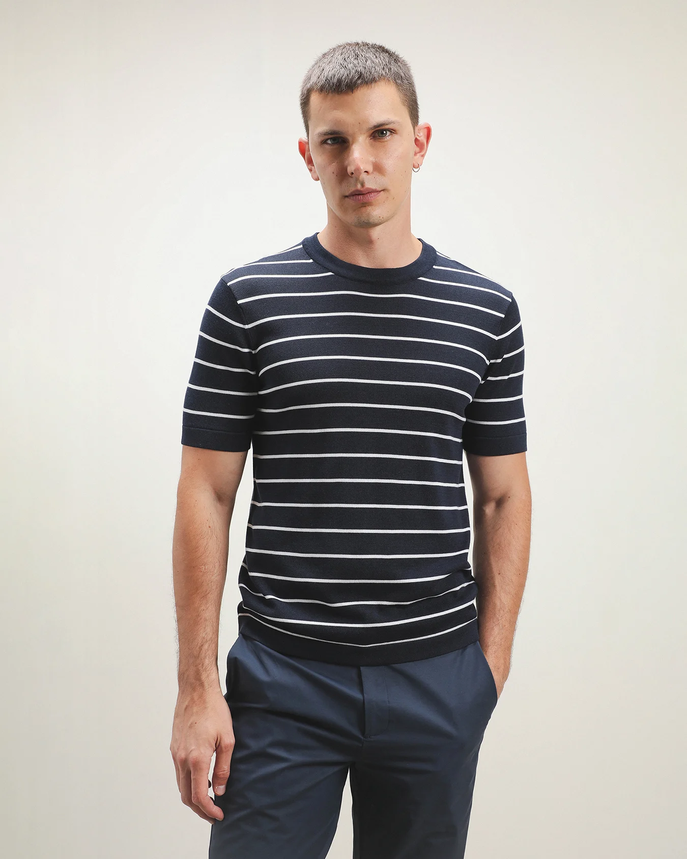 Playera Azul Con Rayas 2 Playera Azul Con Rayas