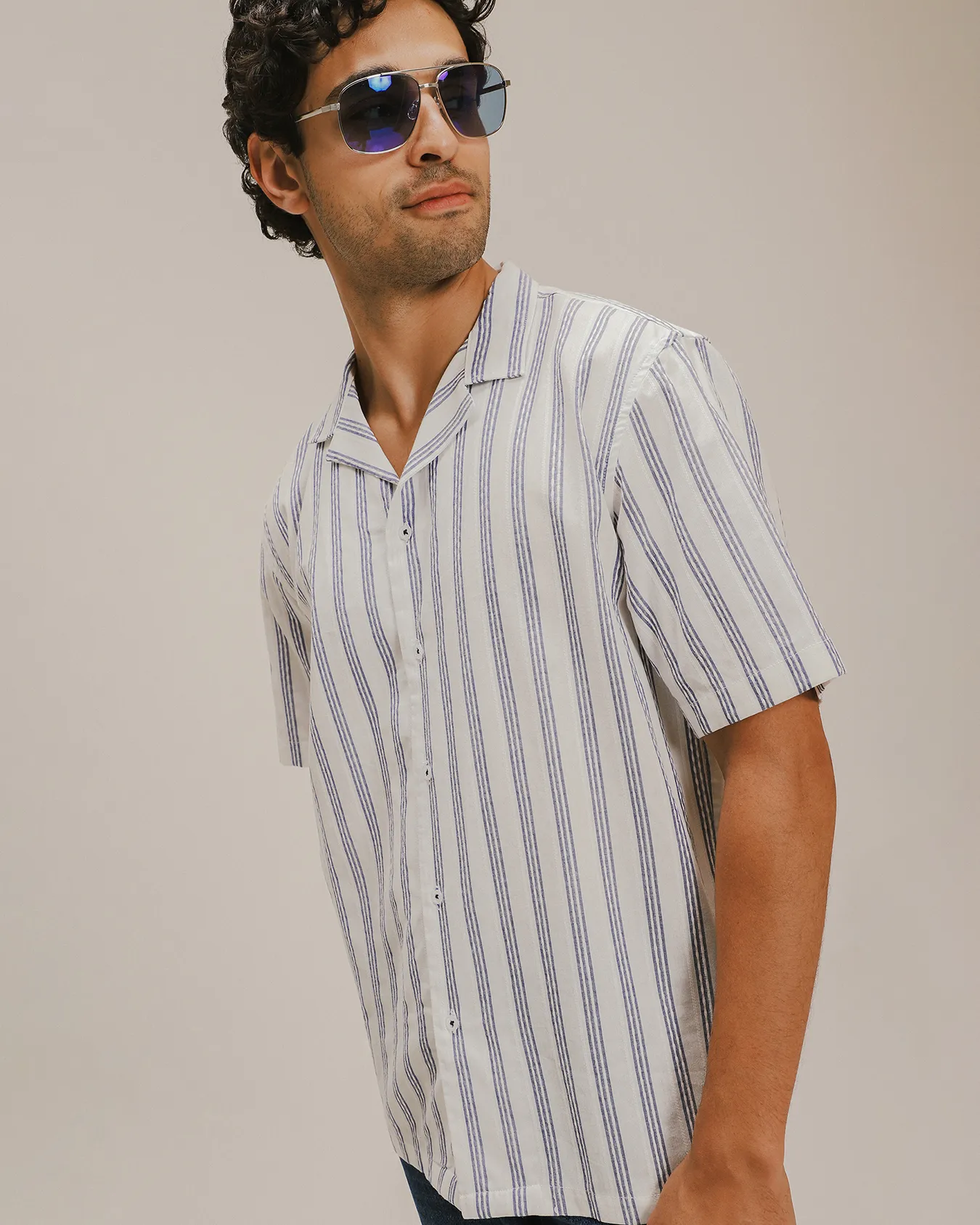 Camisa Rayas Fit Relajado 4 Camisa Rayas Fit Relajado