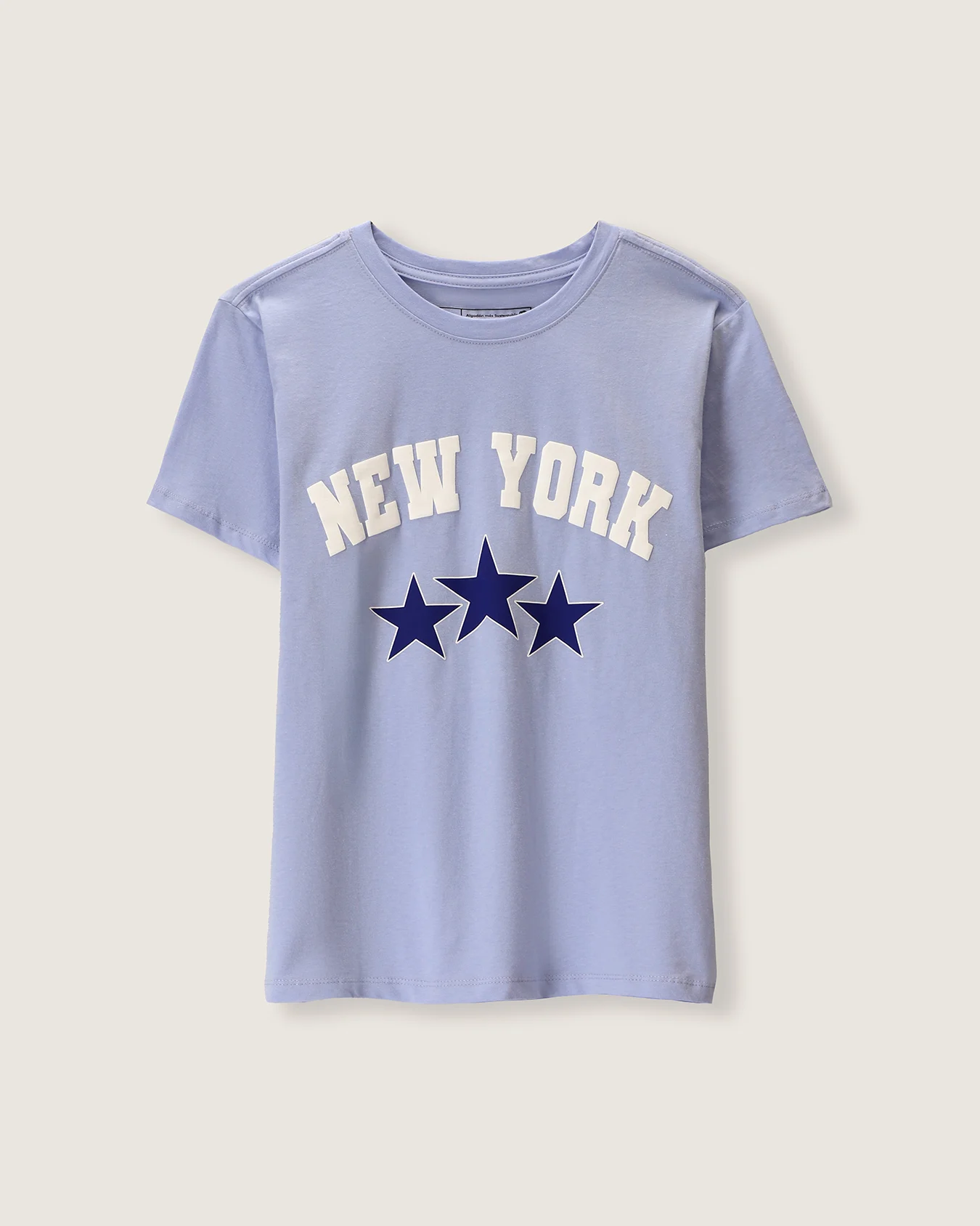 Playera Azul Estampada