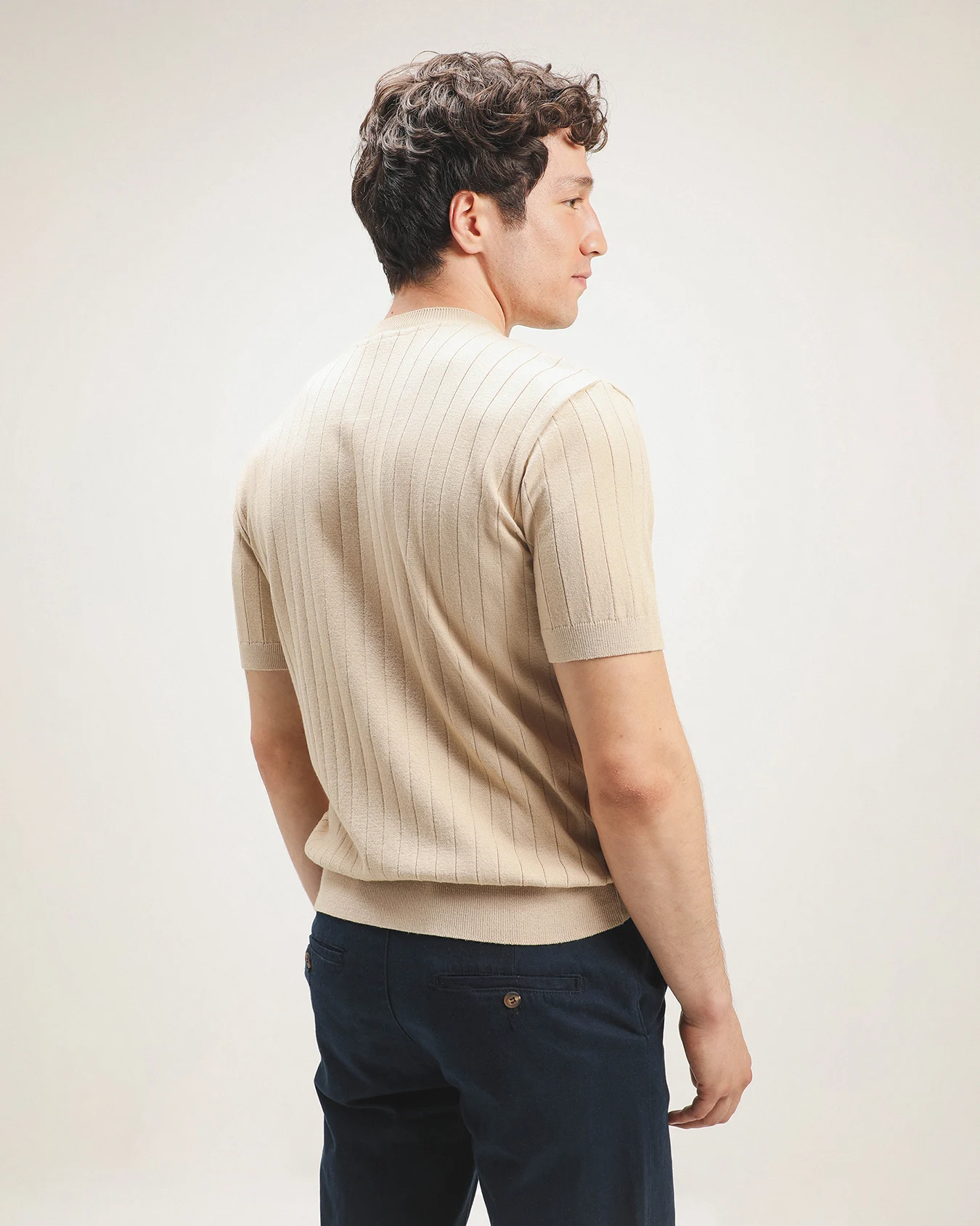 Playera Fit Regular Beige 3 Playera Fit Regular Beige